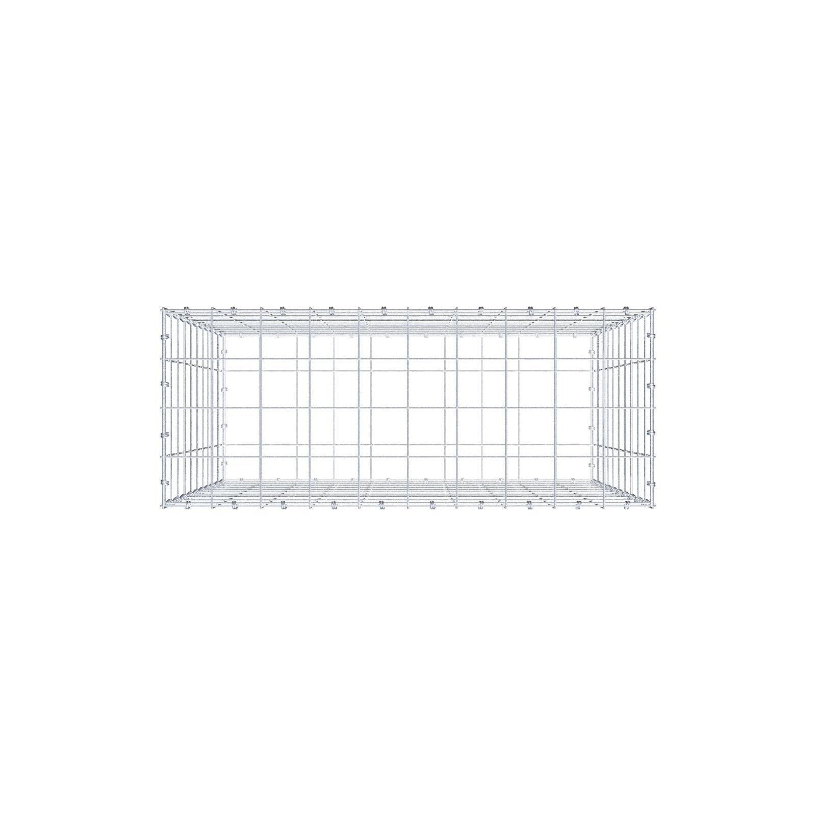 Gabion 100 cm x 100 cm x 40 cm (L x H x D), maskestørrelse 10 x 10 cm, spiralring