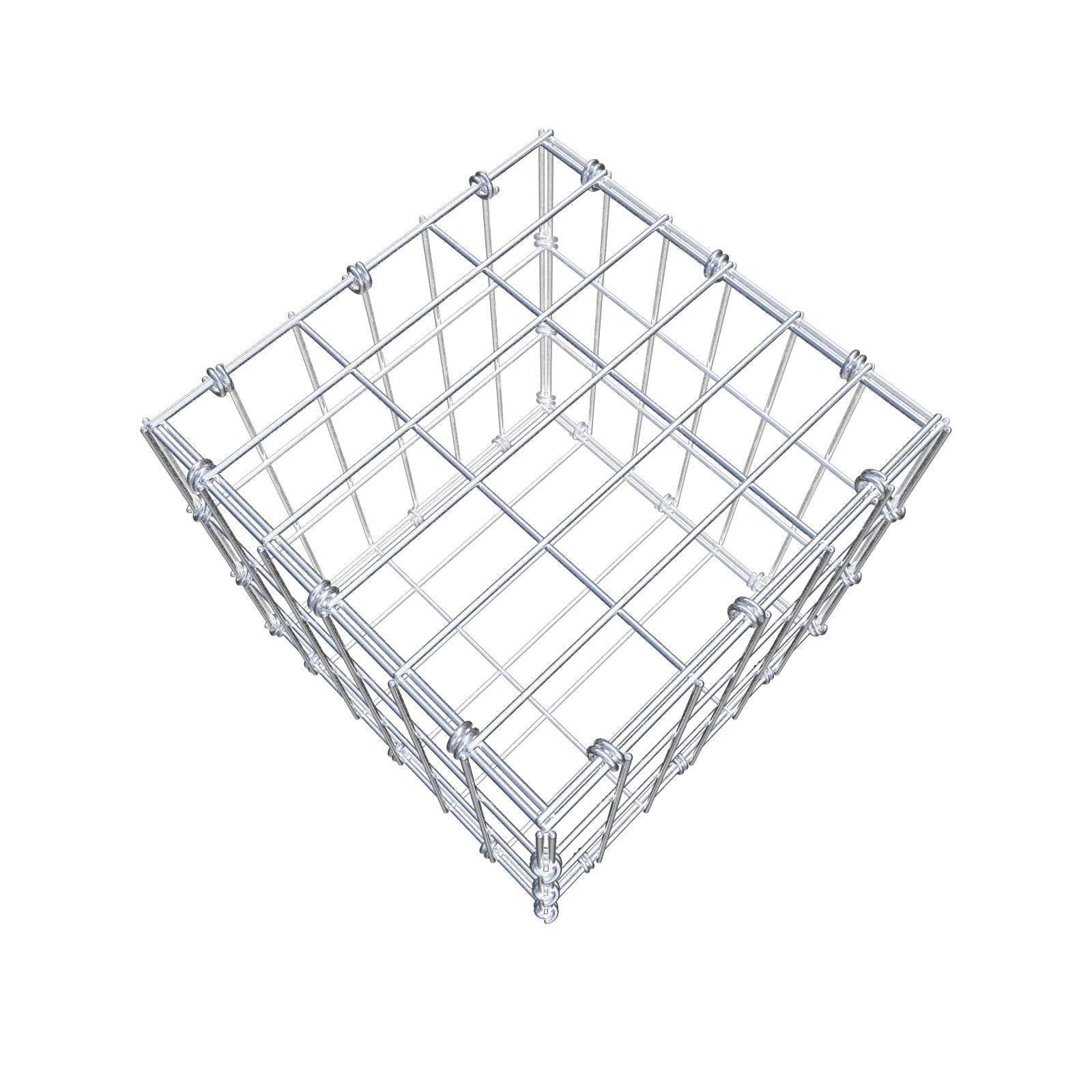 Gabion 30 cm x 30 cm x 30 cm (L x H x D), maskstorlek 5 x 10 cm, spiralring