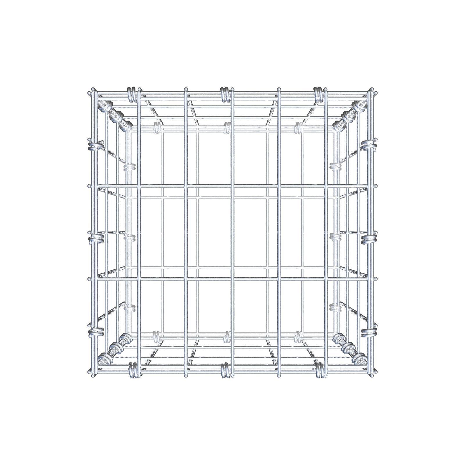 Gabion 30 cm x 30 cm x 30 cm (L x H x D), maskstorlek 5 x 10 cm, spiralring
