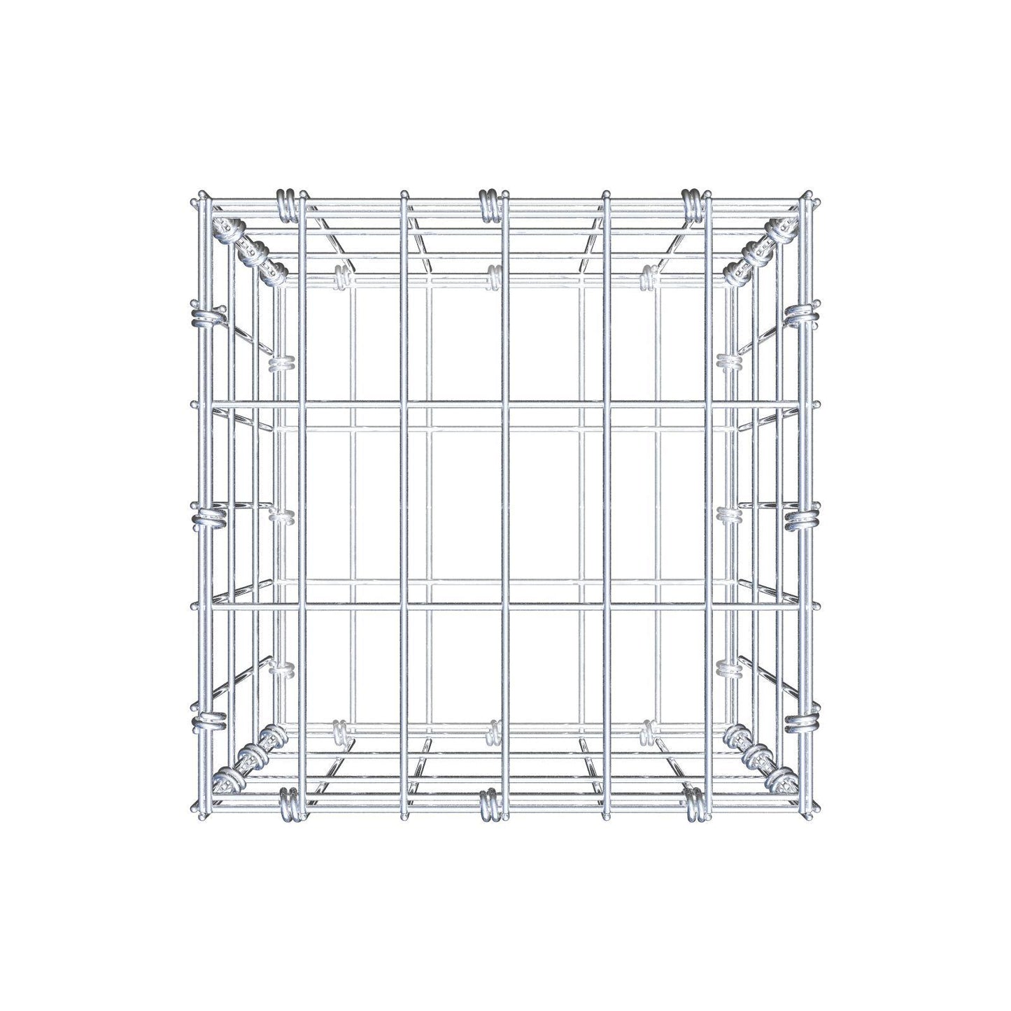 Gabion 30 cm x 30 cm x 30 cm (L x H x D), maskstorlek 5 x 10 cm, spiralring