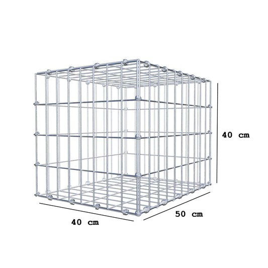 Gabion 50 cm x 40 cm x 40 cm (L x H x D), mesh size 5 x 10 cm, spiral ring