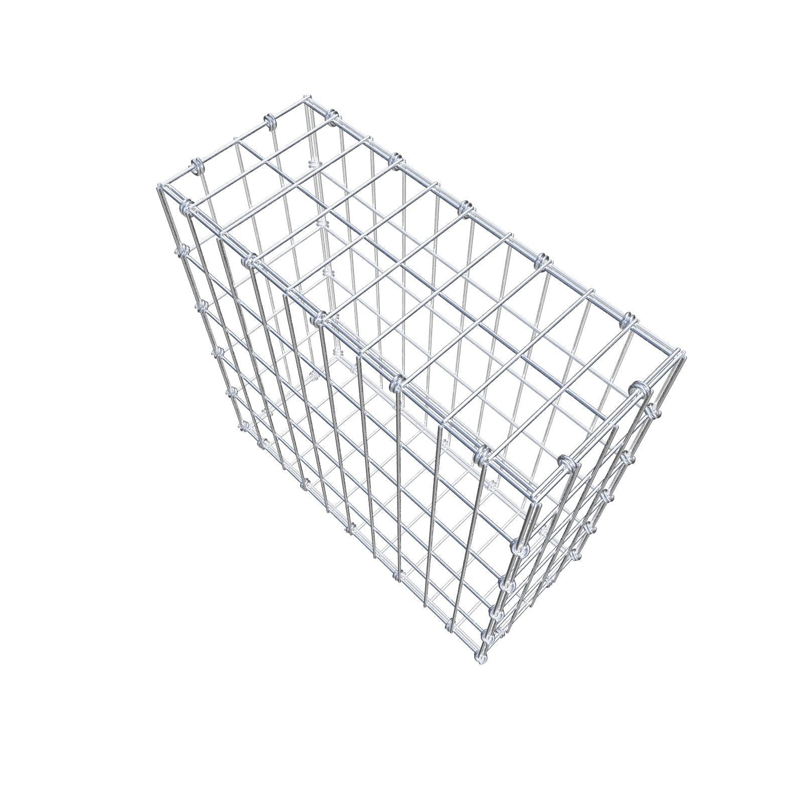 Gabione 50 cm x 50 cm x 20 cm (L x H x T), Maschenweite 5 x 10 cm, Spiralring