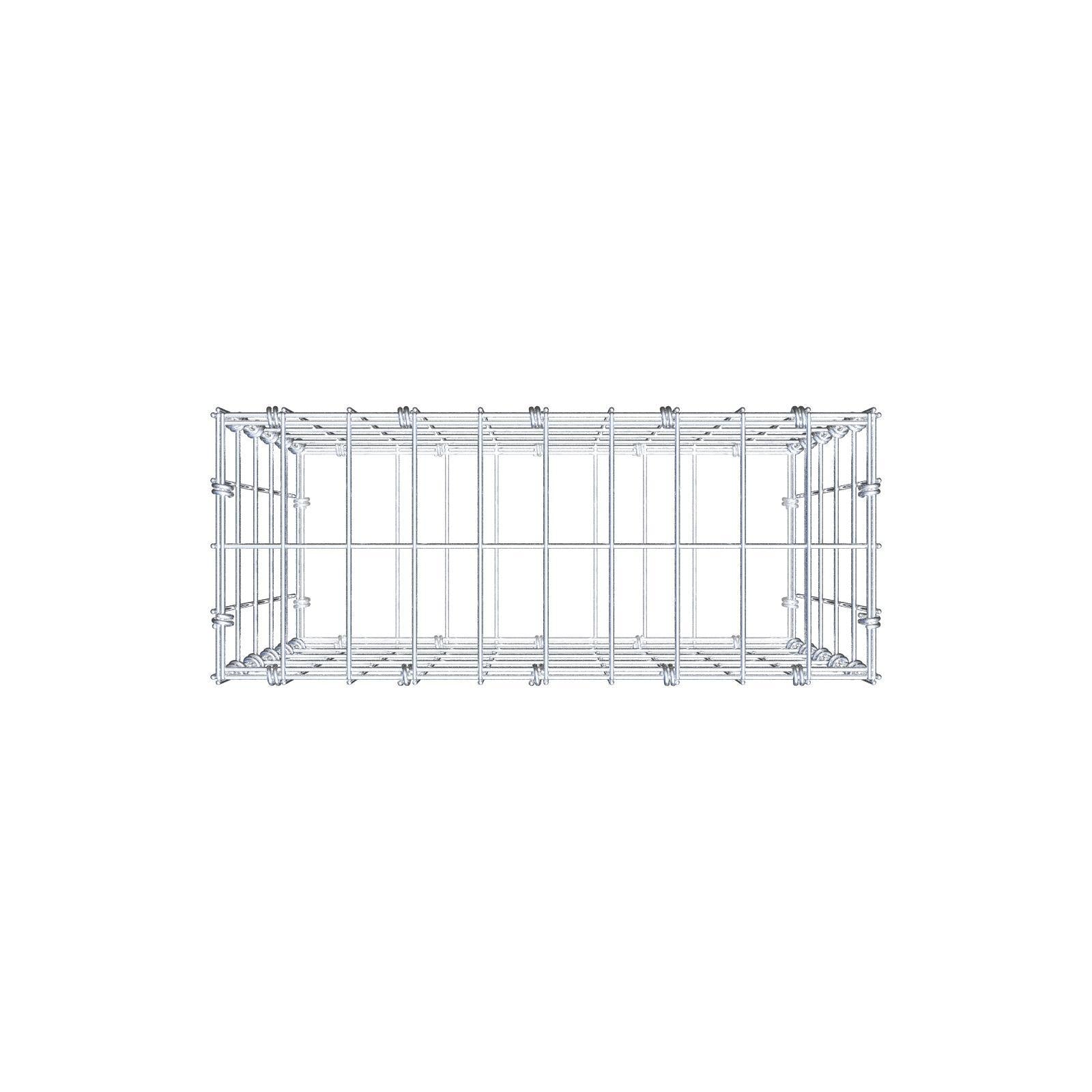 Gabione 50 cm x 50 cm x 20 cm (L x H x T), Maschenweite 5 x 10 cm, Spiralring