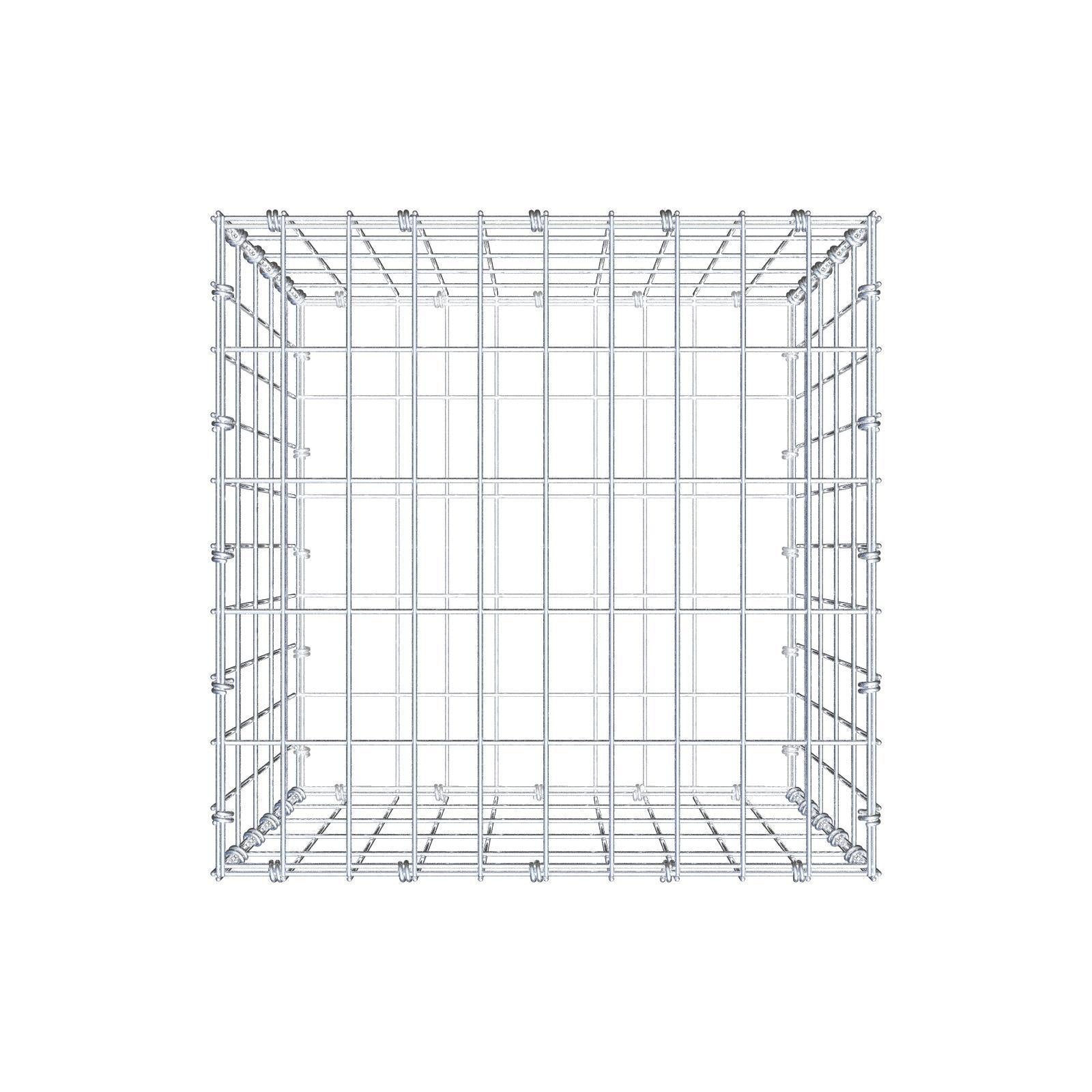 Gabione 50 cm x 50 cm x 50 cm (L x H x T), Maschenweite 5 x 10 cm, Spiralring