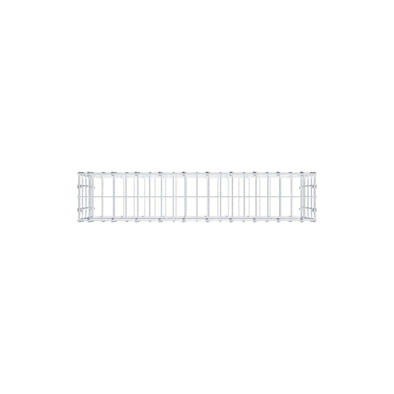 Gabione 100 cm x 40 cm x 20 cm (L x H x T), Maschenweite 5 x 10 cm, Spiralring