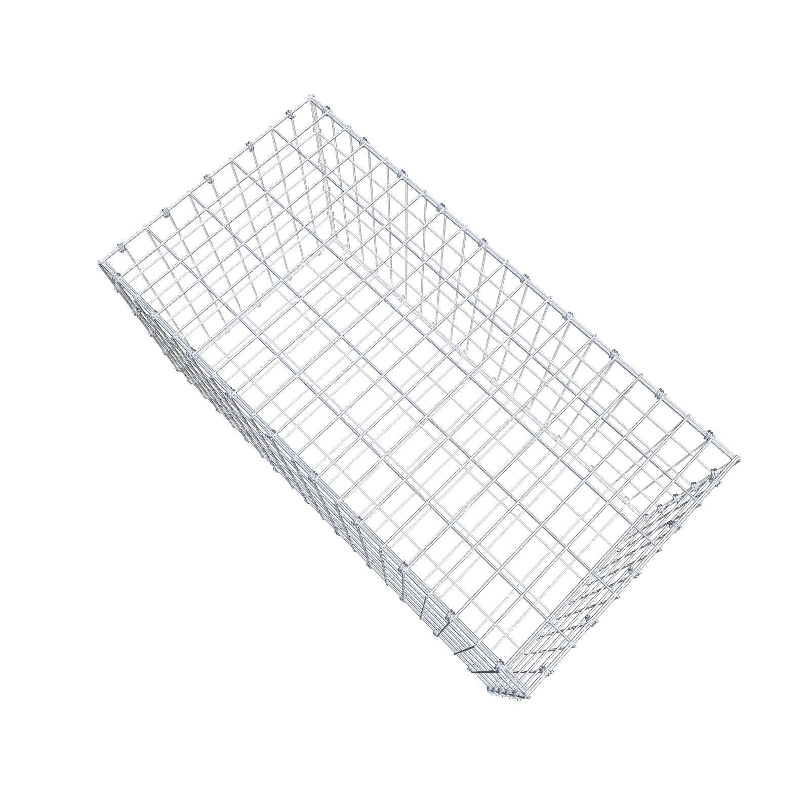 Gabião 100 cm x 50 cm x 50 cm (C x A x P), malhagem 5 x 10 cm, anel espiral
