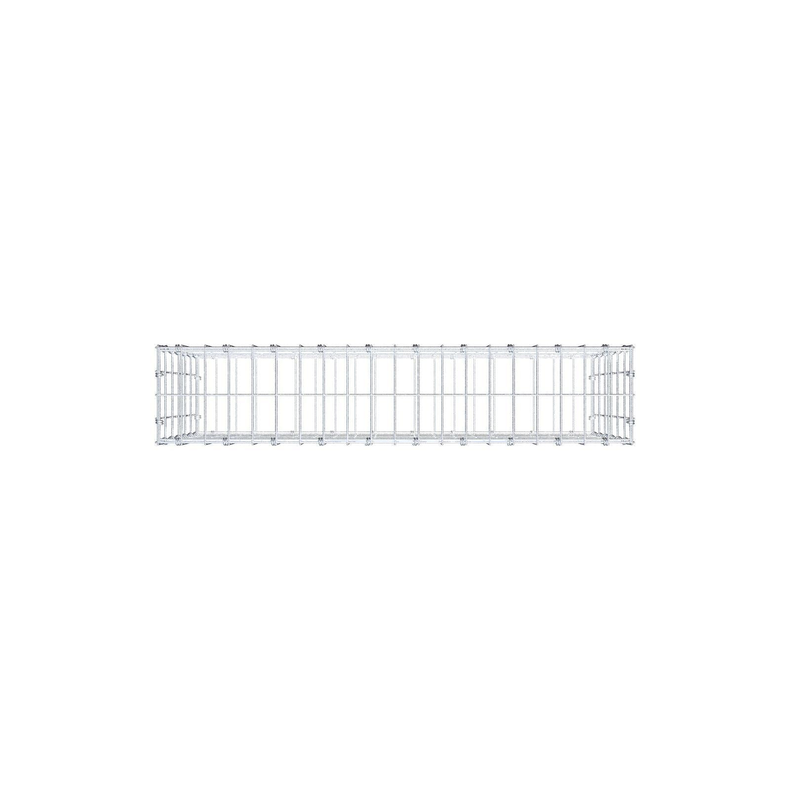 Gabião 100 cm x 60 cm x 20 cm (C x A x P), malhagem 5 x 10 cm, anel espiral