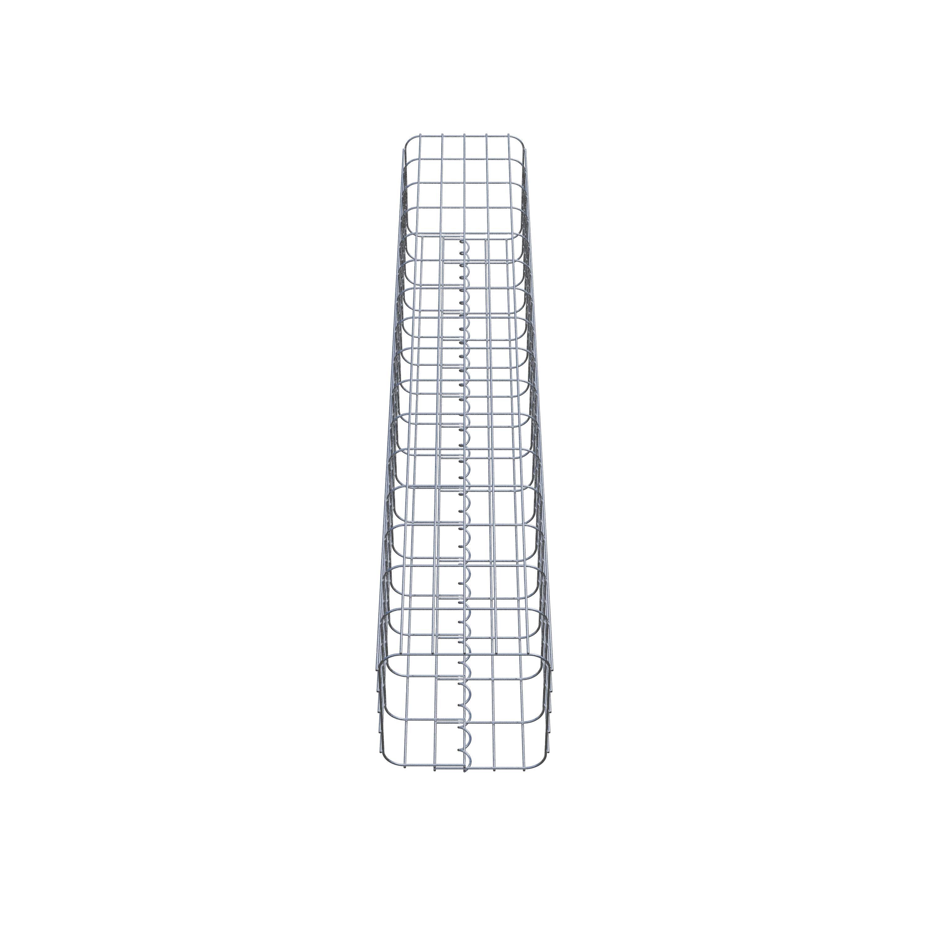 Schanskorfzuil 27 x 27 cm, MW vierkant 5 x 10 cm