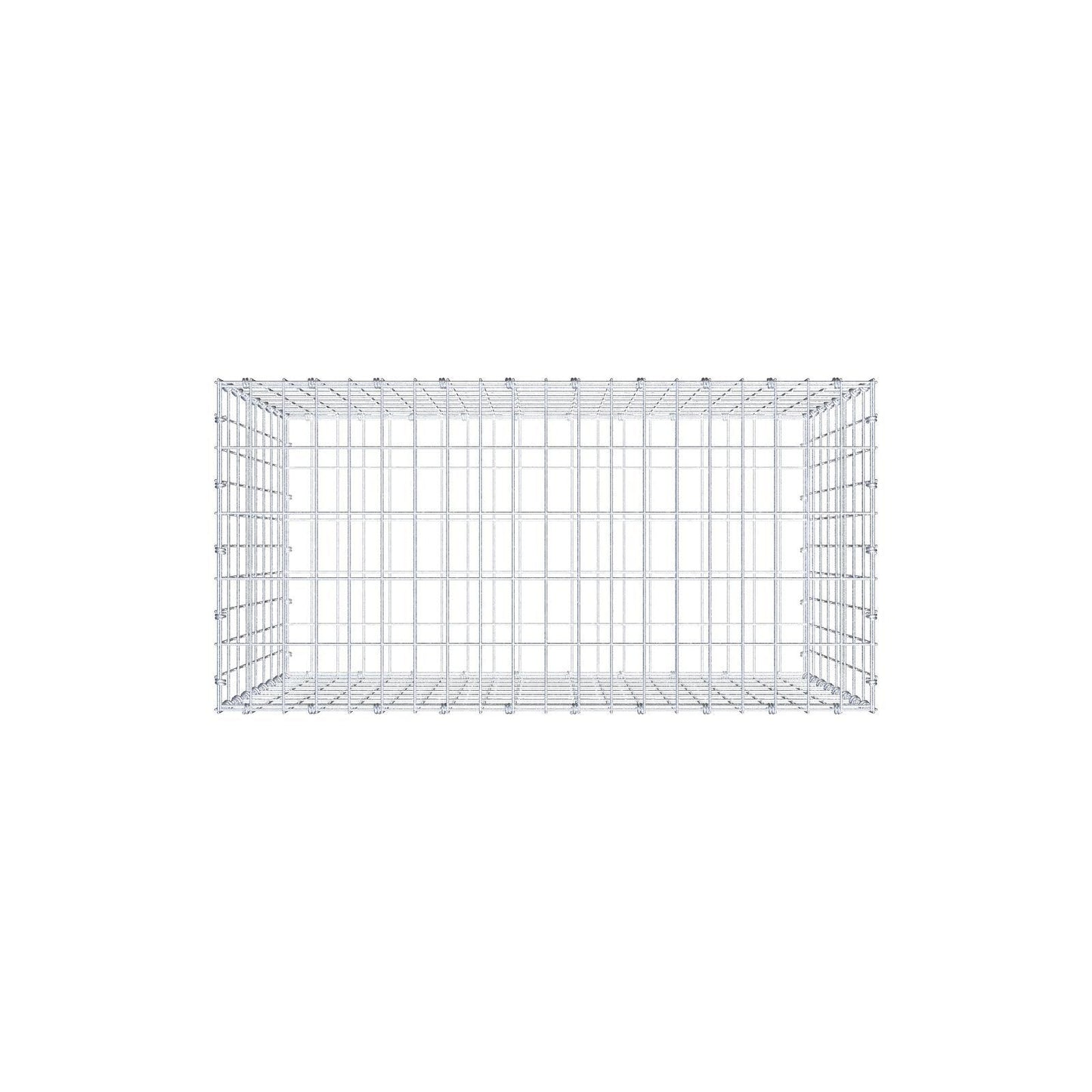 Gabion 100 cm x 80 cm x 50 cm (L x H x D), maskestørrelse 5 x 10 cm, spiralring
