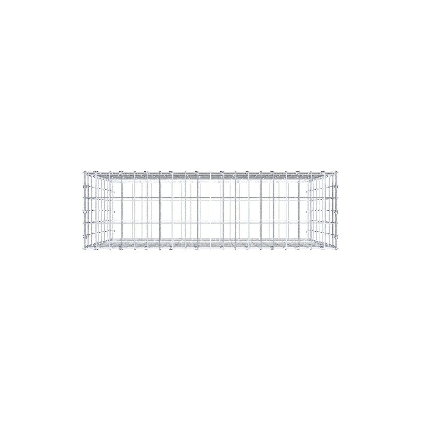 Schanskorf 100 cm x 90 cm x 30 cm (L x H x D), maaswijdte 5 x 10 cm, spiraalring