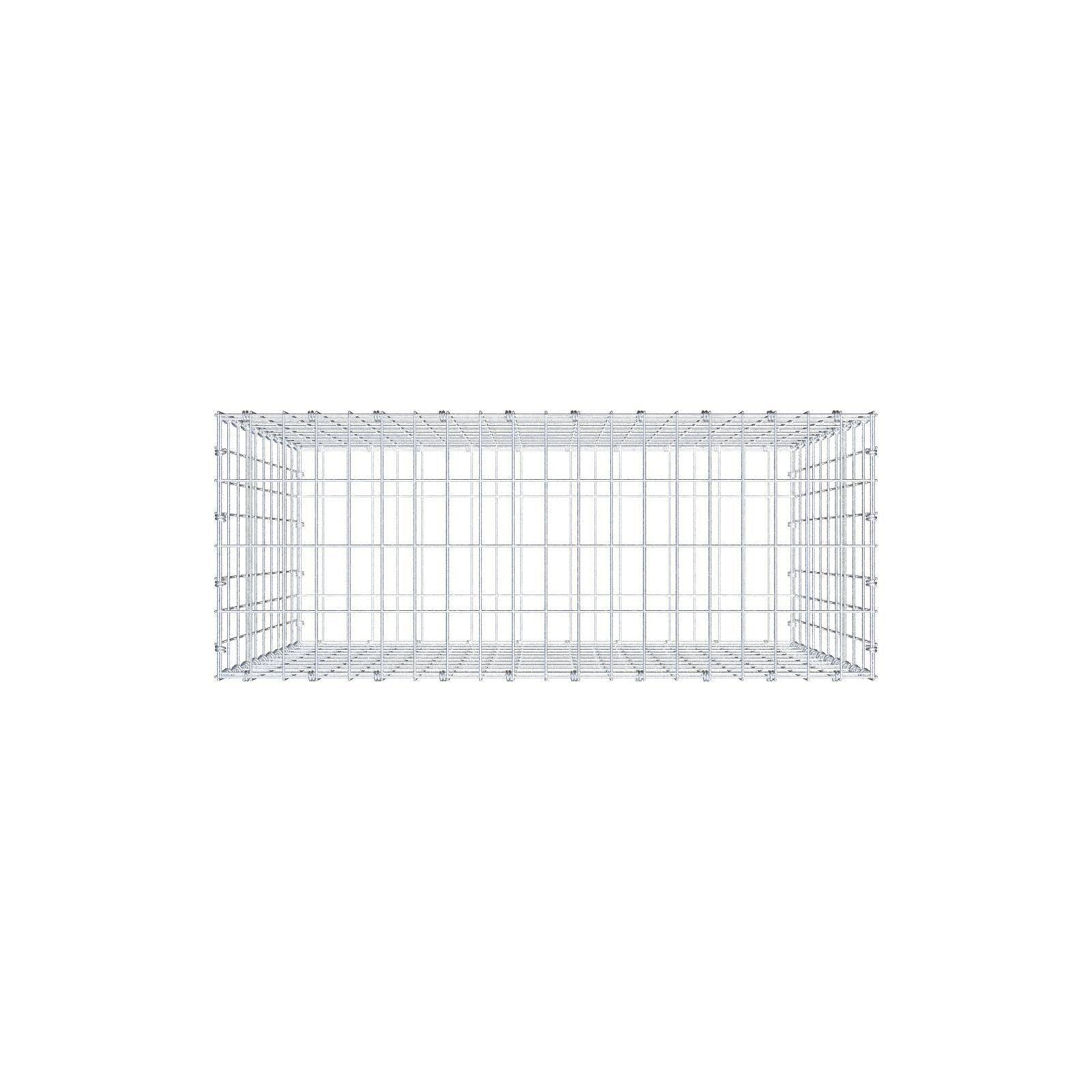 Gabione 100 cm x 100 cm x 40 cm (L x H x T), Maschenweite 5 x 10 cm, Spiralring