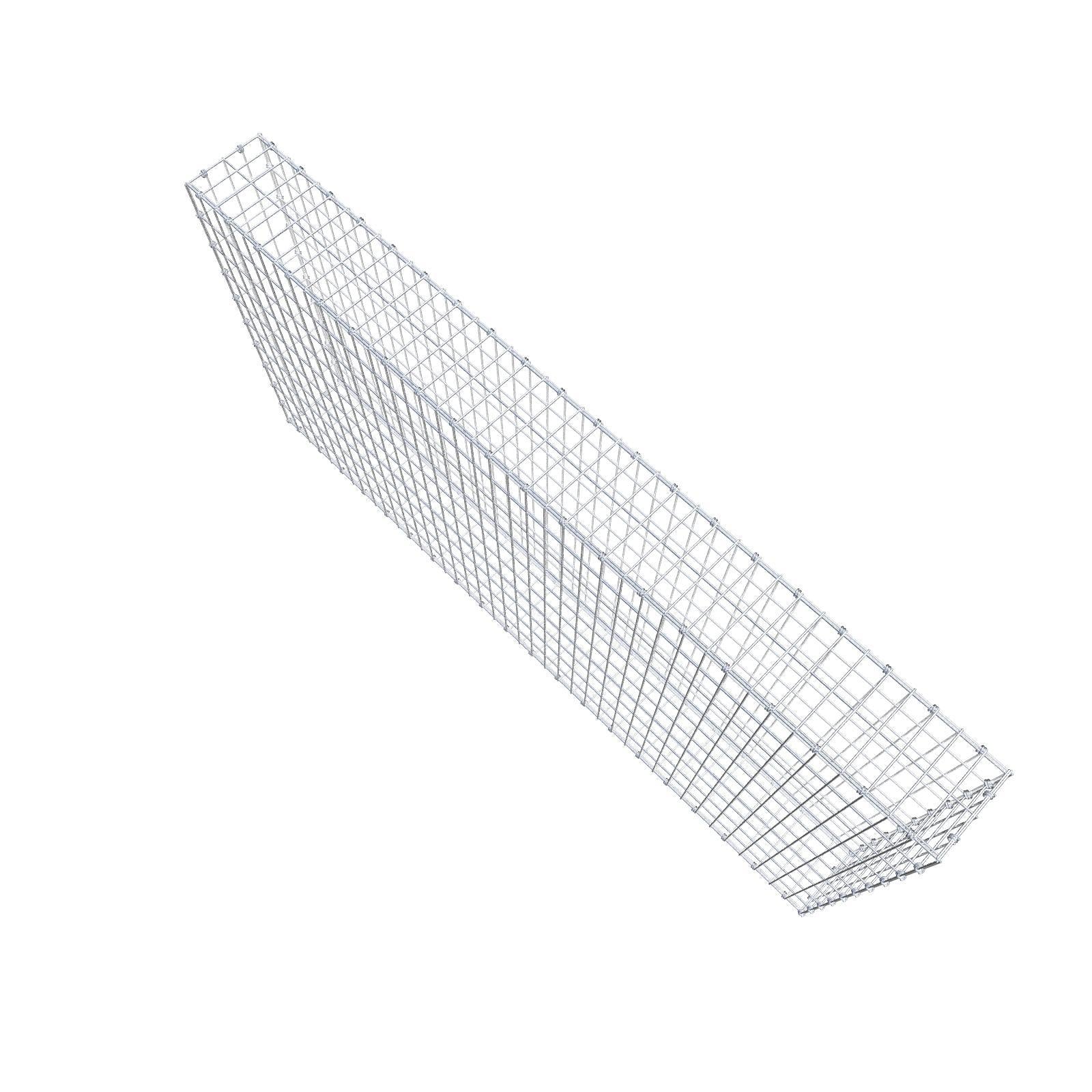 Gabião 200 cm x 100 cm x 20 cm (C x A x P), malhagem 5 x 10 cm, anel espiral