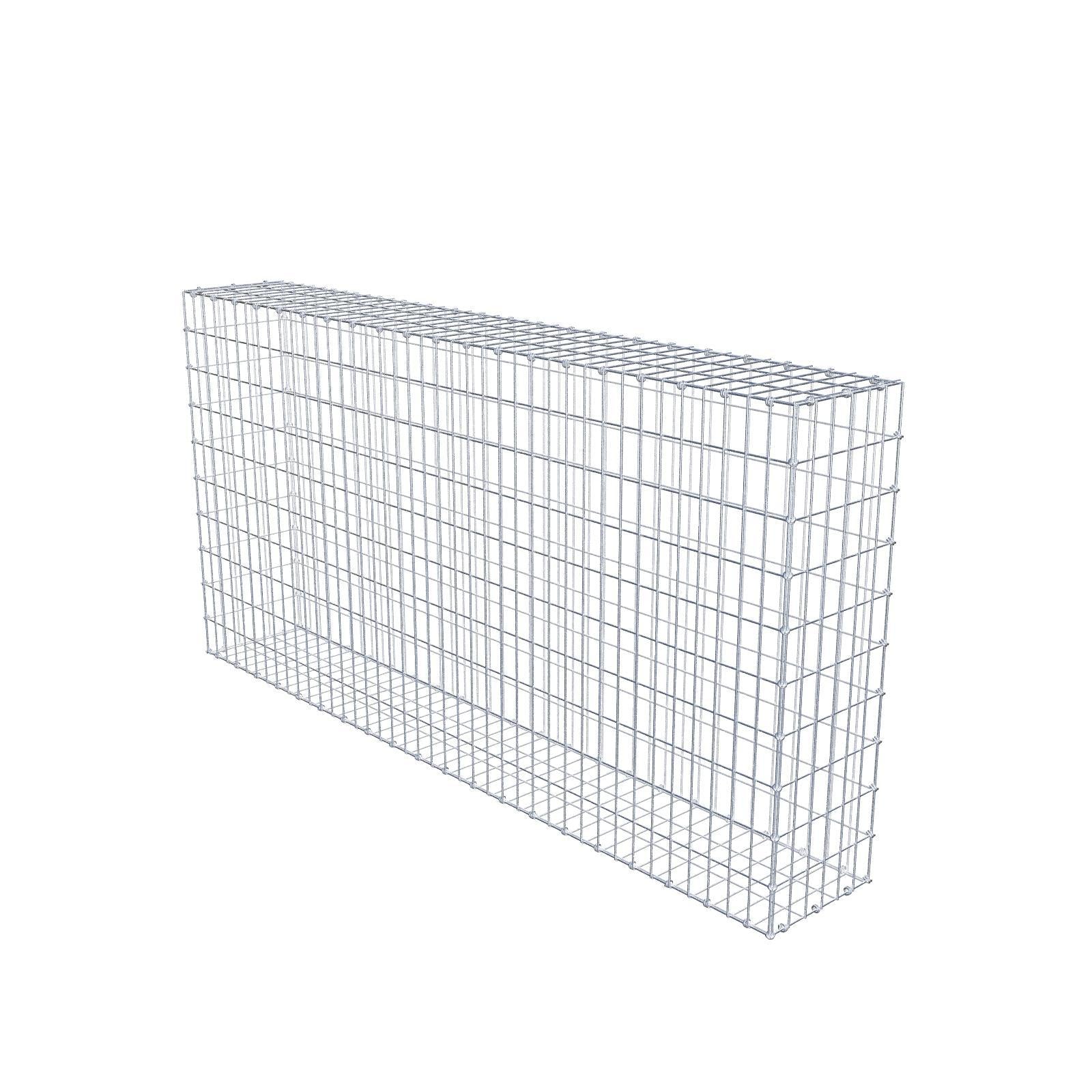 Gabione 200 cm x 100 cm x 30 cm (L x H x T), Maschenweite 5 x 10 cm, Spiralring