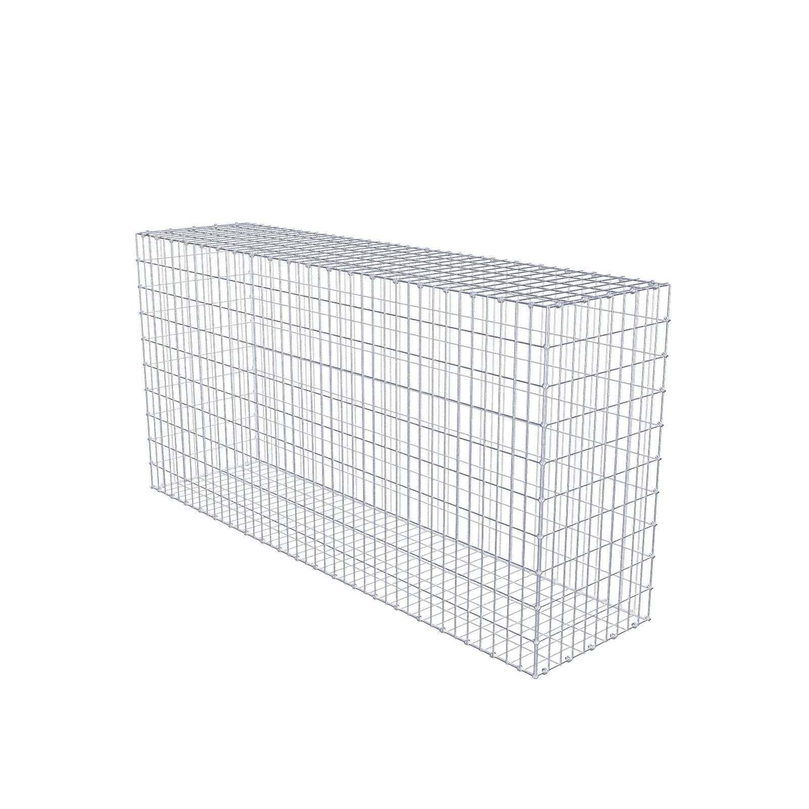 Gabione 200 cm x 100 cm x 50 cm (L x H x T), Maschenweite 5 x 10 cm, Spiralring