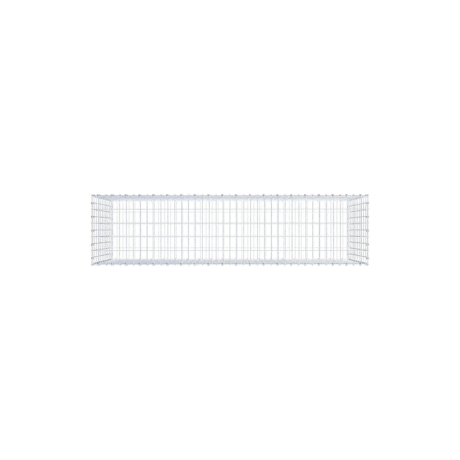 Gabione 200 cm x 100 cm x 50 cm (L x H x T), Maschenweite 5 x 10 cm, Spiralring