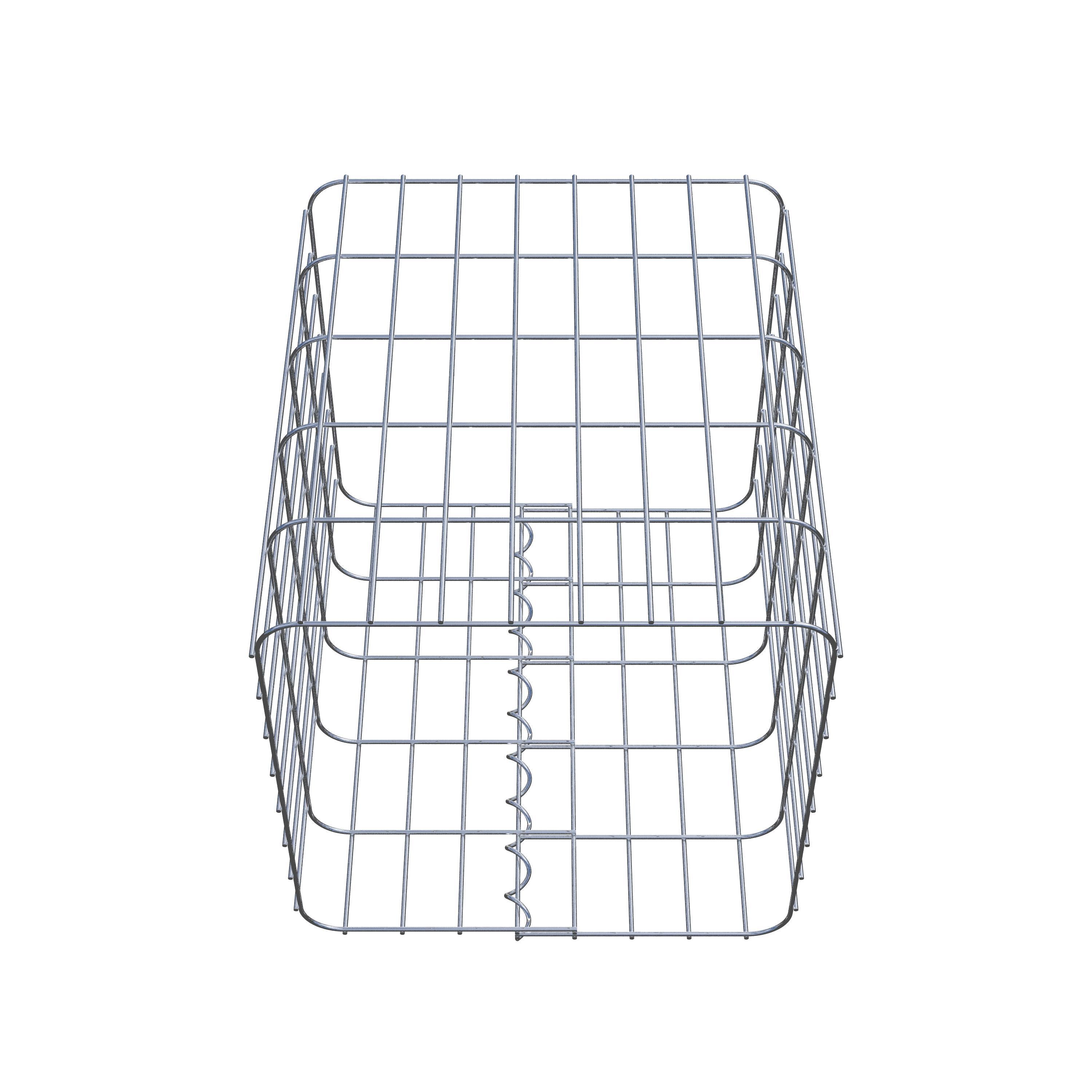 Coluna de gabião 42 x 42 cm, MW 5 x 10 cm quadrado