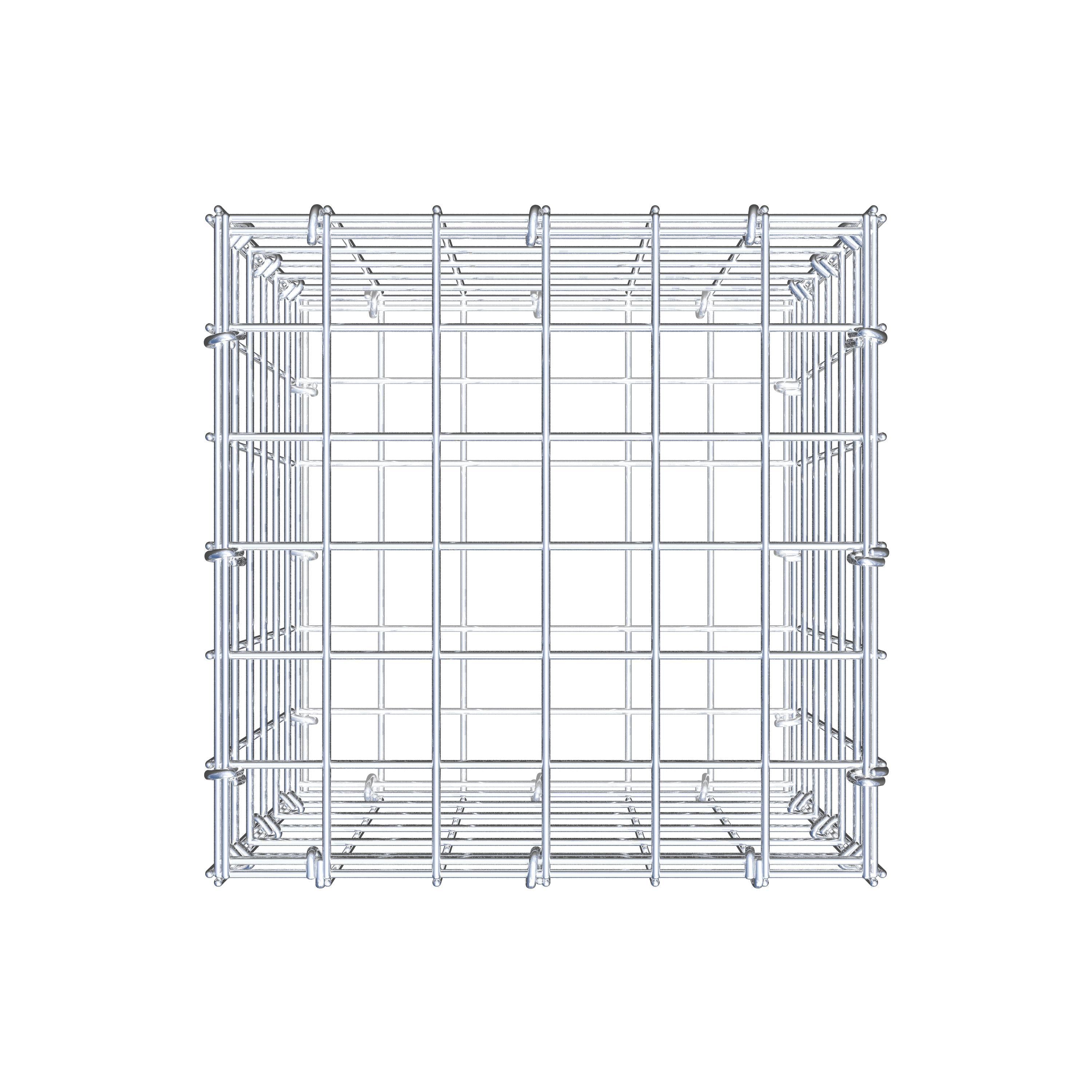 Gabião 30 cm x 30 cm x 30 cm (C x A x P), malhagem 5 cm x 5 cm, anel C