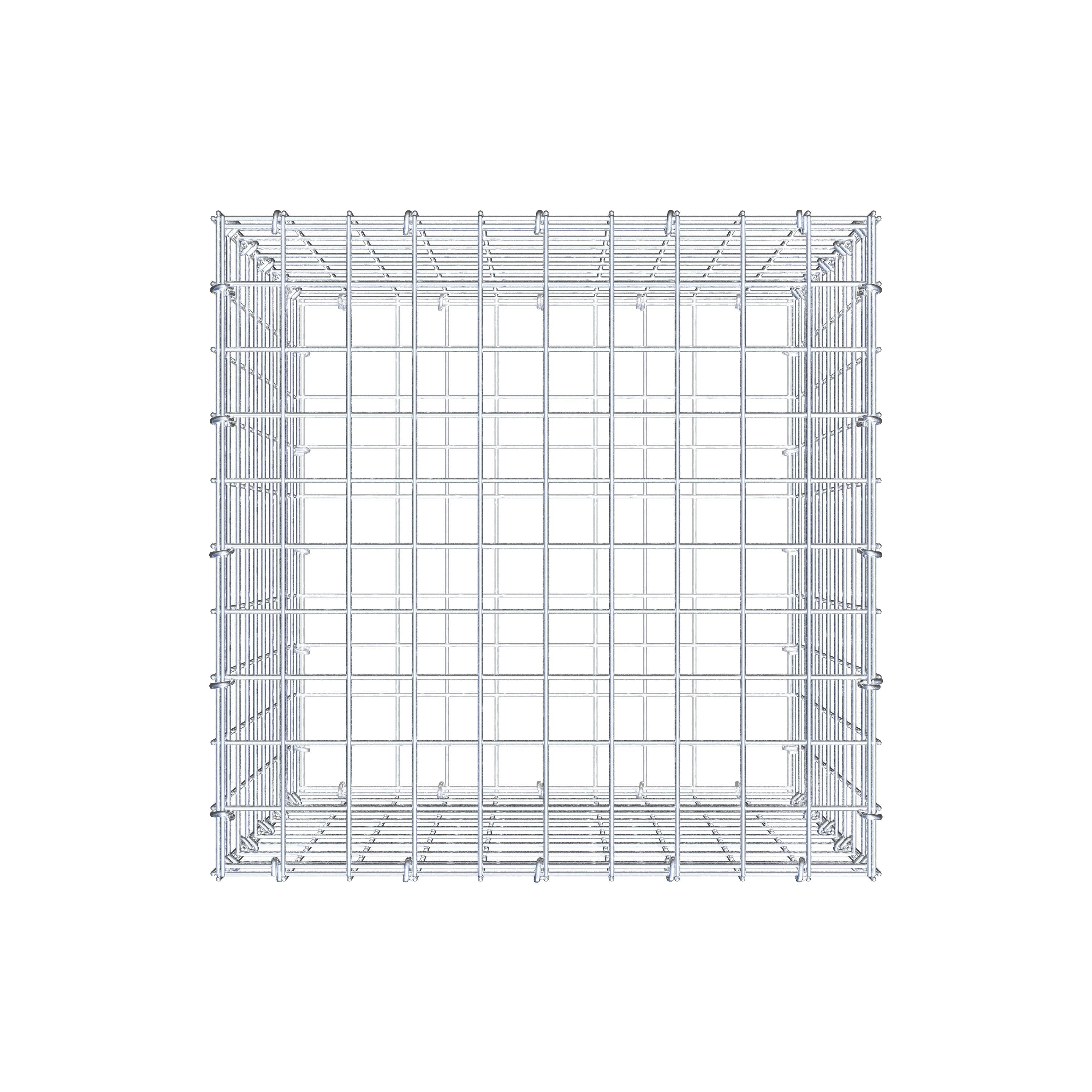 Gabbione 50 cm x 50 cm x 50 cm (L x H x P), maglia 5 cm x 5 cm, anello a C