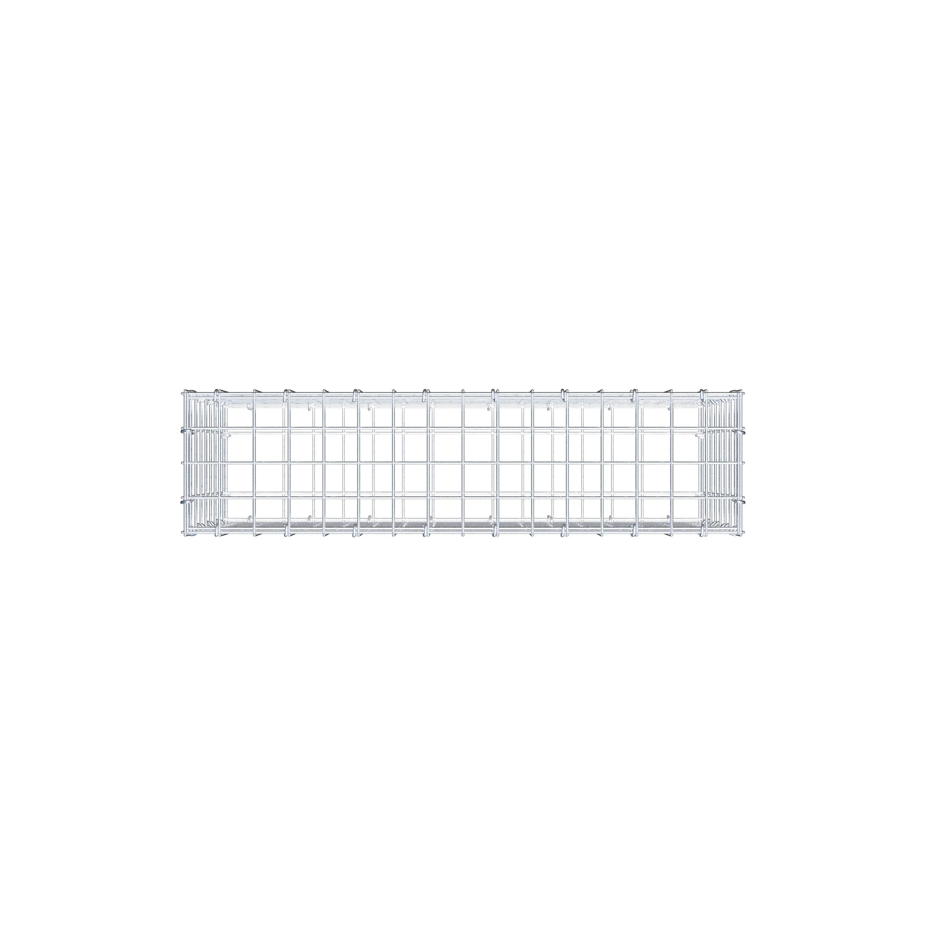 Gabbione 80 cm x 40 cm x 20 cm (L x H x P), maglia 5 cm x 5 cm, anello a C