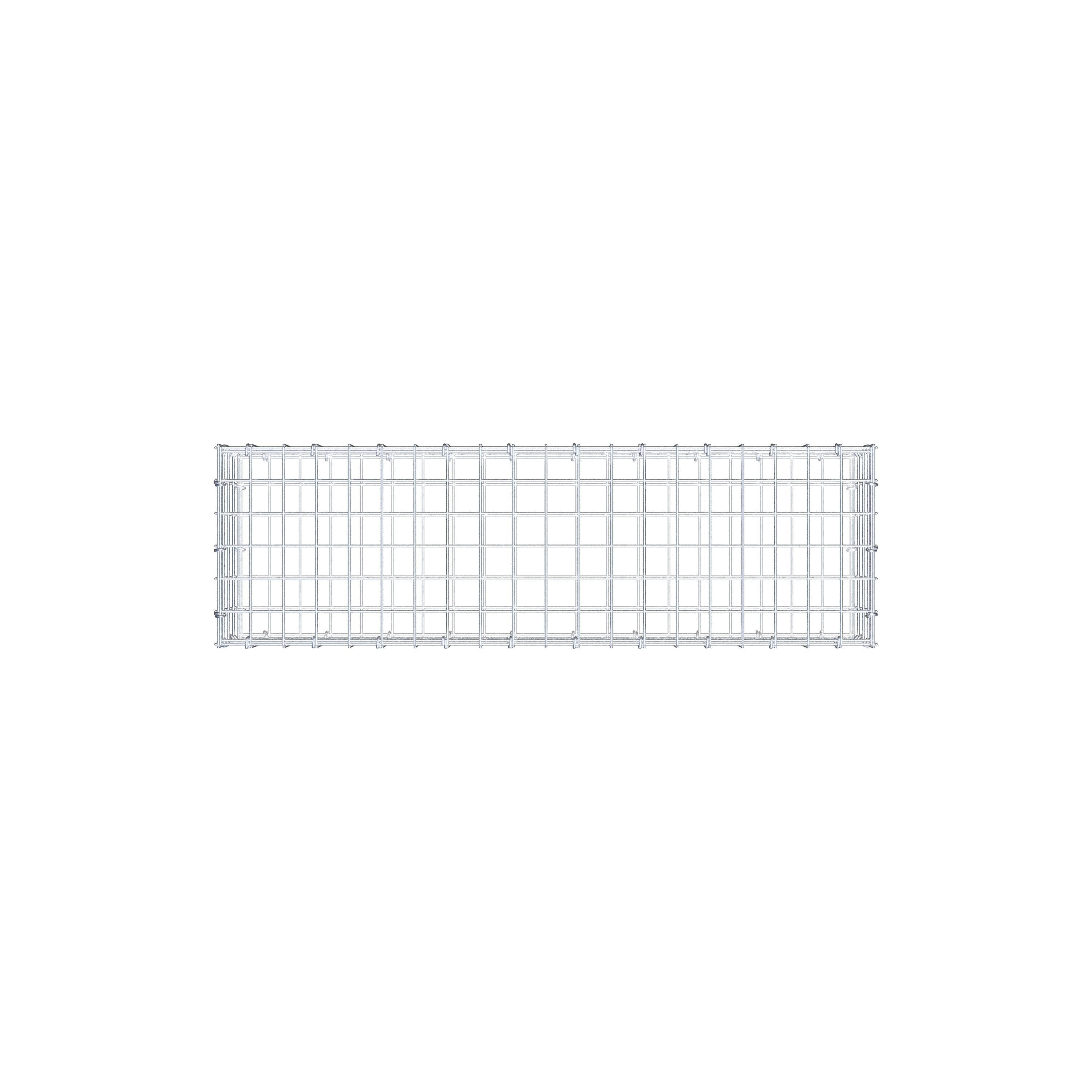 Gabião 100 cm x 20 cm x 30 cm (C x A x P), malhagem 5 cm x 5 cm, anel C