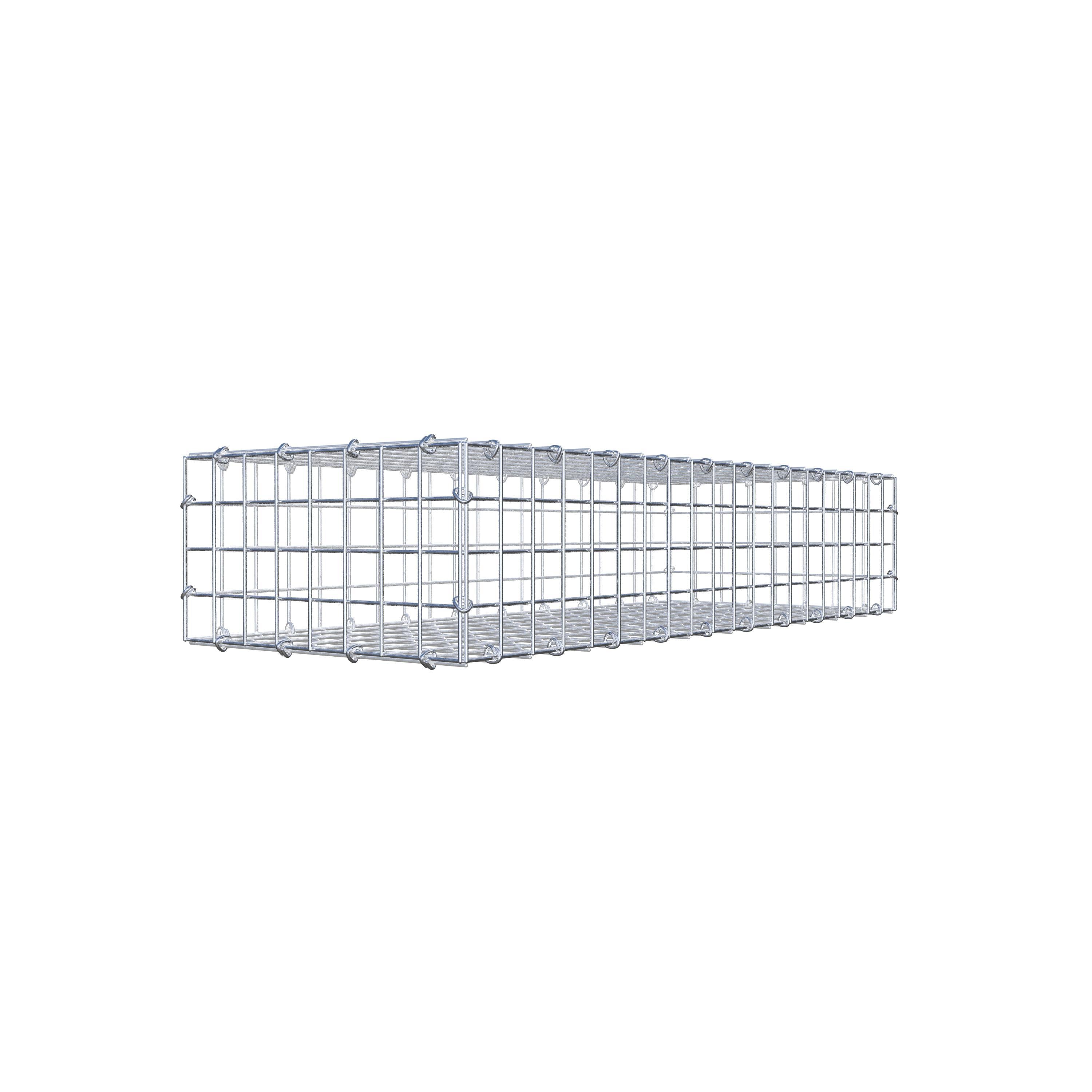 Gabião 100 cm x 20 cm x 40 cm (C x A x P), malhagem 5 cm x 5 cm, anel C