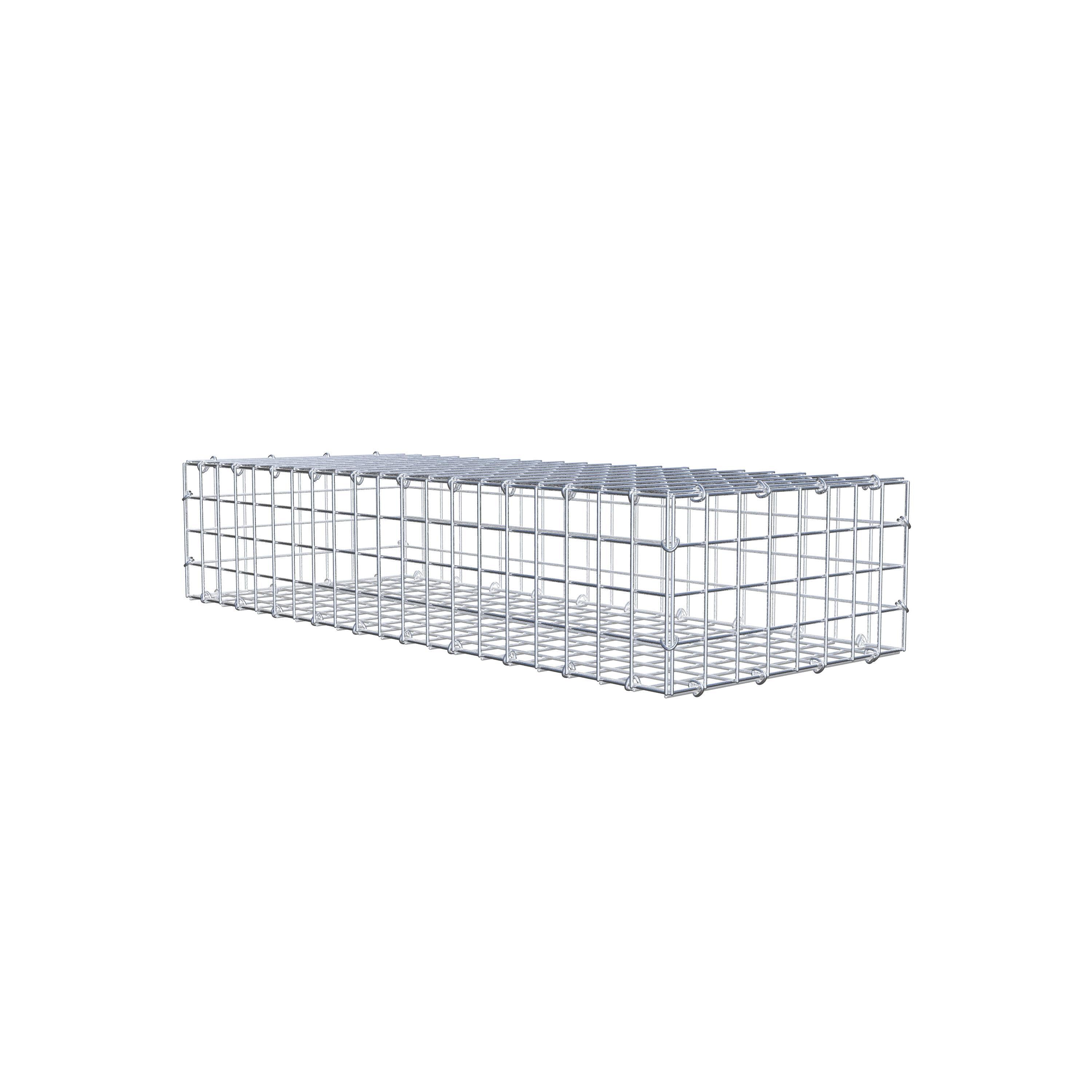 Gabião 100 cm x 20 cm x 40 cm (C x A x P), malhagem 5 cm x 5 cm, anel C