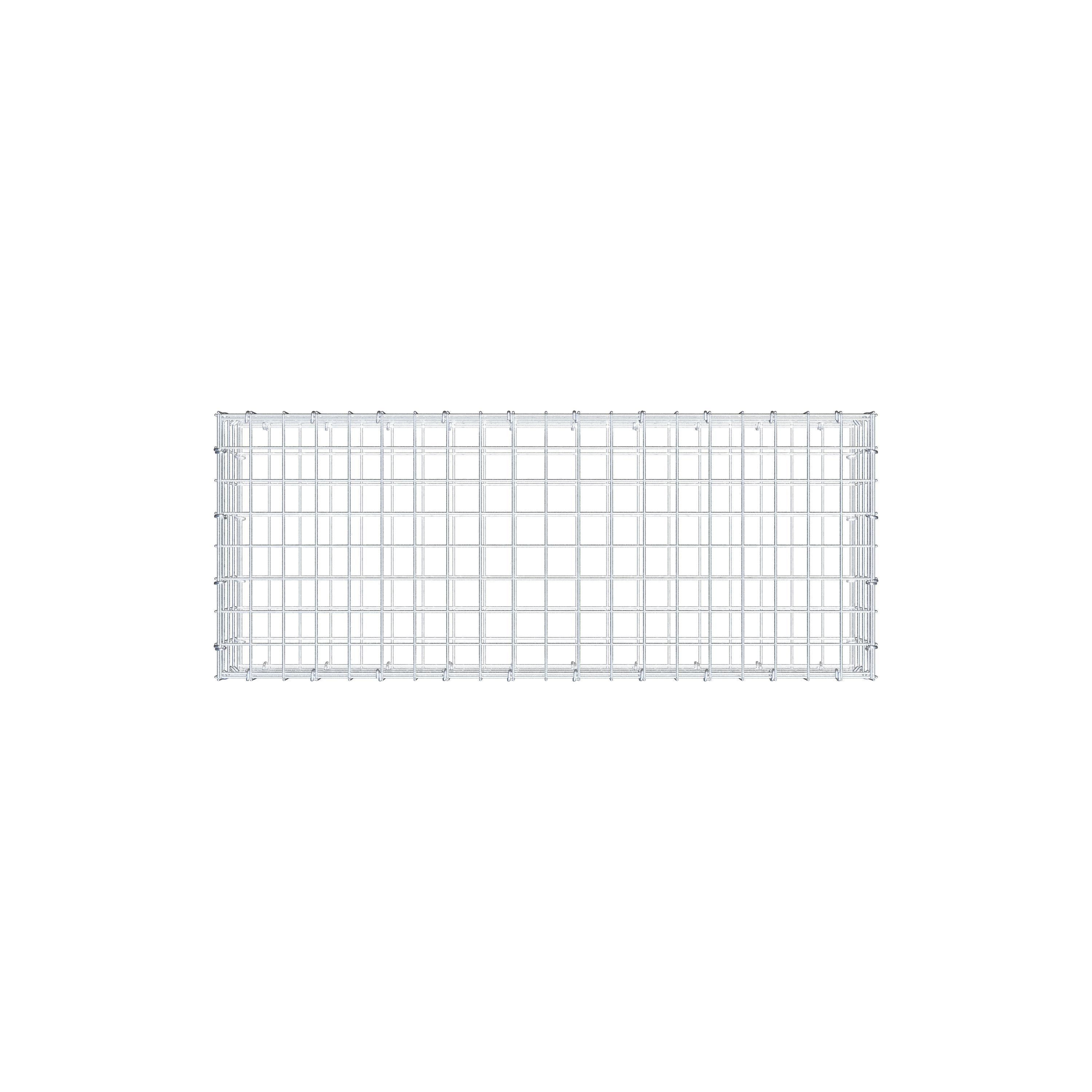 Gabião 100 cm x 20 cm x 40 cm (C x A x P), malhagem 5 cm x 5 cm, anel C