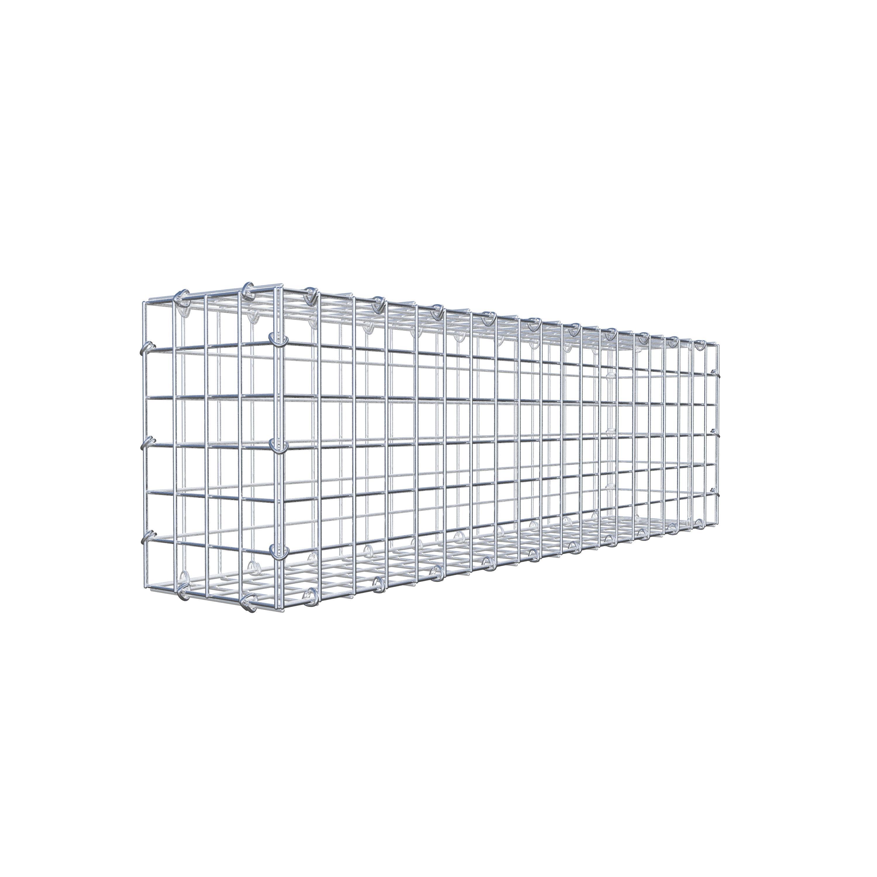 Gabion 100 cm x 30 cm x 20 cm (L x H x P), mailles 5 cm x 5 cm, anneau en C