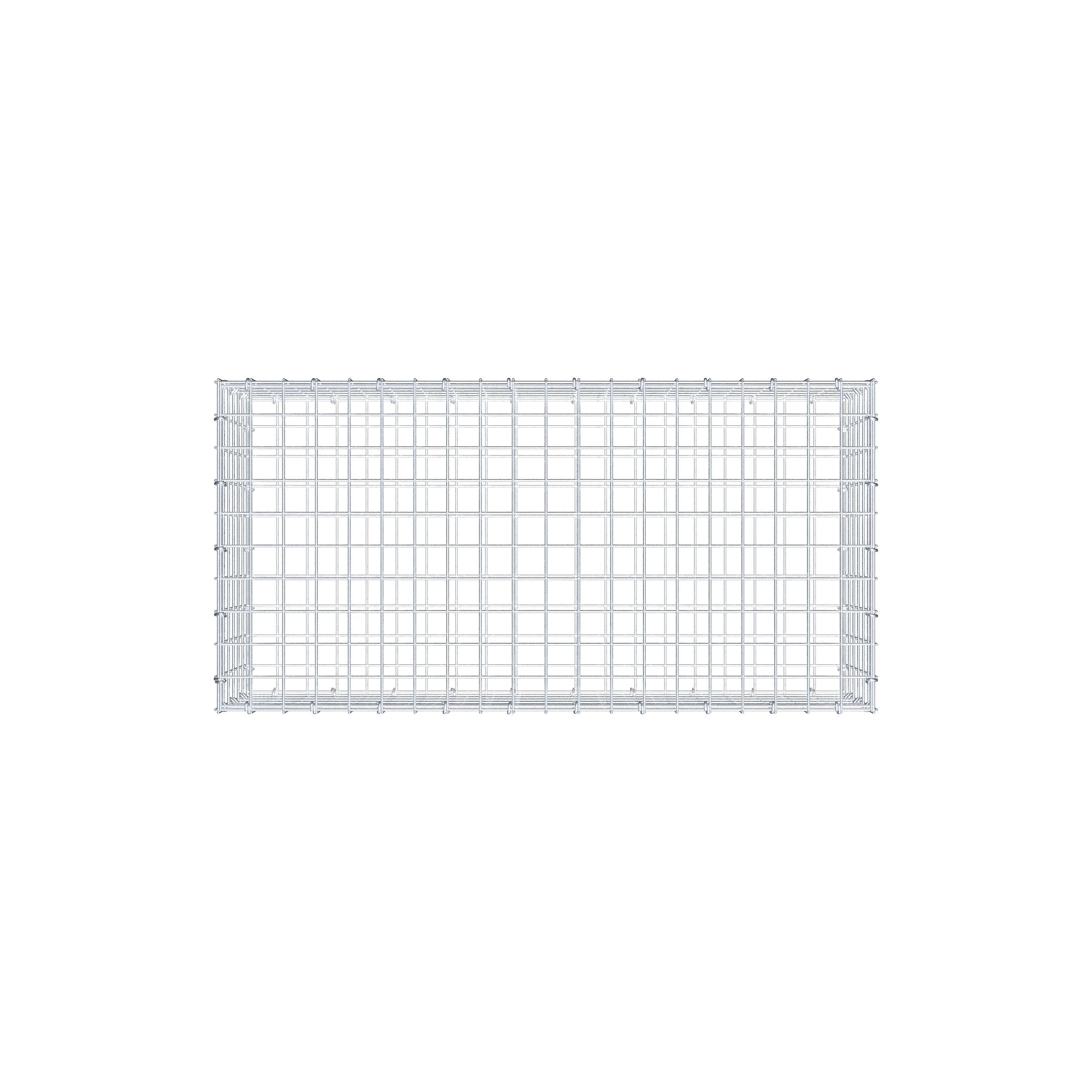 Gabion 100 cm x 30 cm x 50 cm (L x H x P), mailles 5 cm x 5 cm, anneau en C