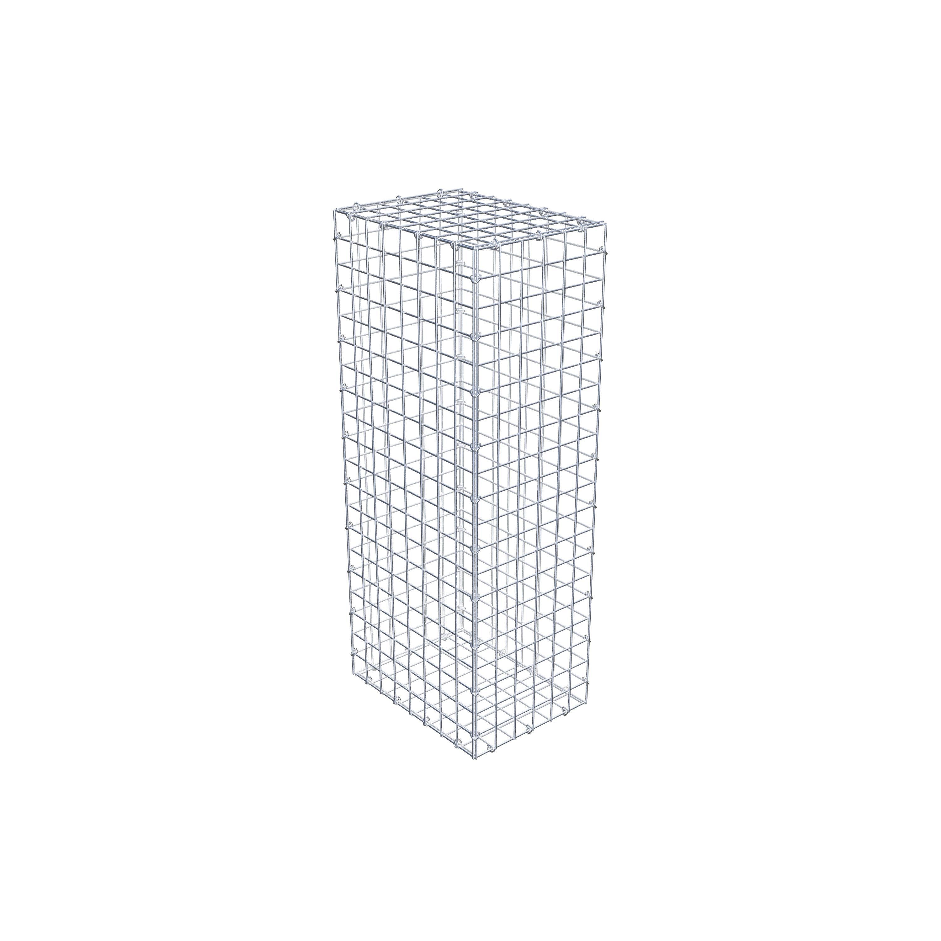 Gabbione 100 cm x 40 cm x 30 cm (L x H x P), maglia 5 cm x 5 cm, anello a C