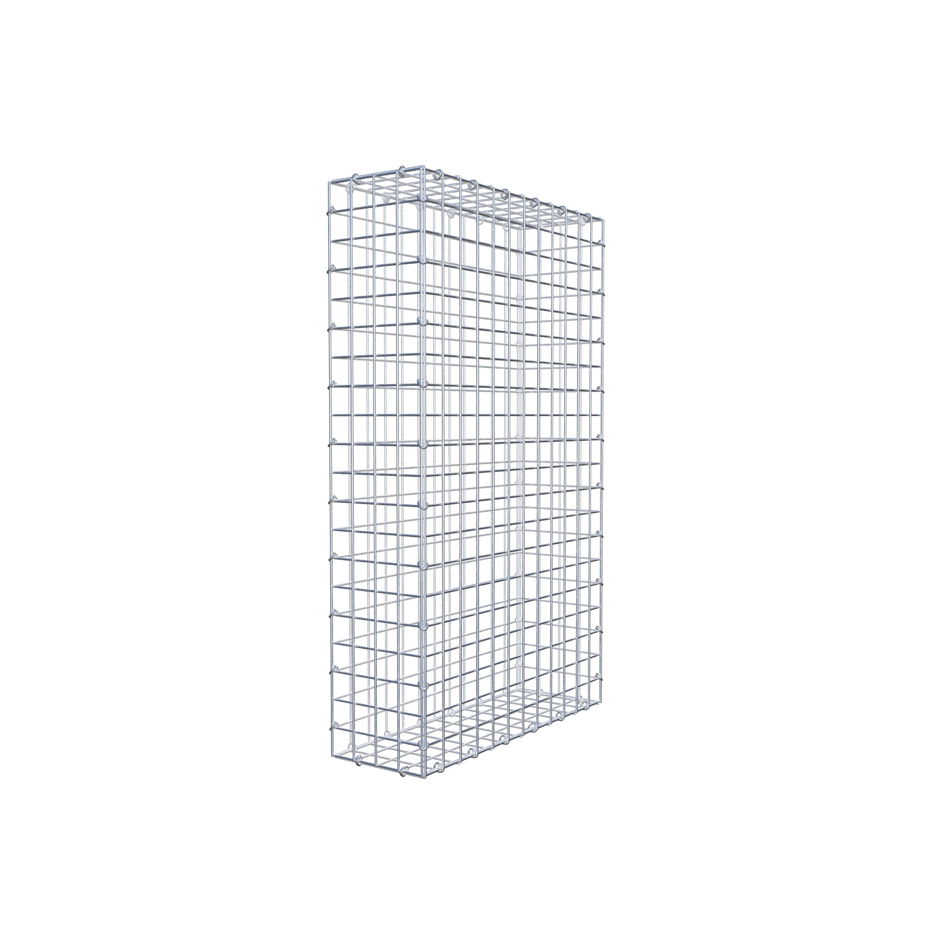 Gavión 100 cm x 60 cm x 20 cm (L x A x P), luz de malla 5 cm x 5 cm, anillo en C