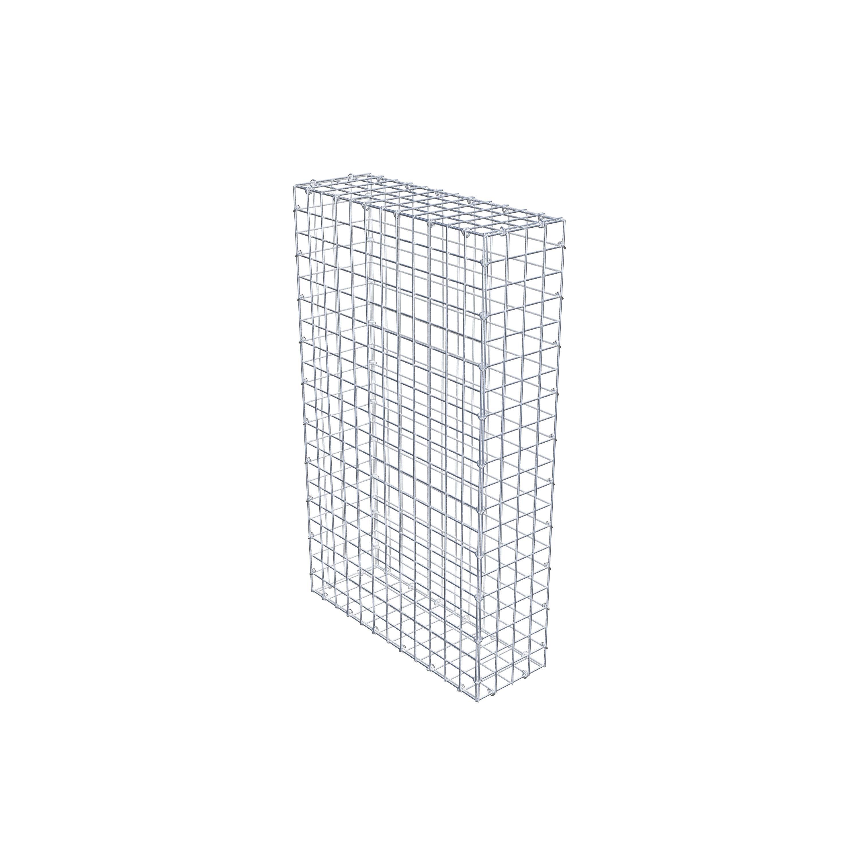Gavión 100 cm x 60 cm x 20 cm (L x A x P), luz de malla 5 cm x 5 cm, anillo en C