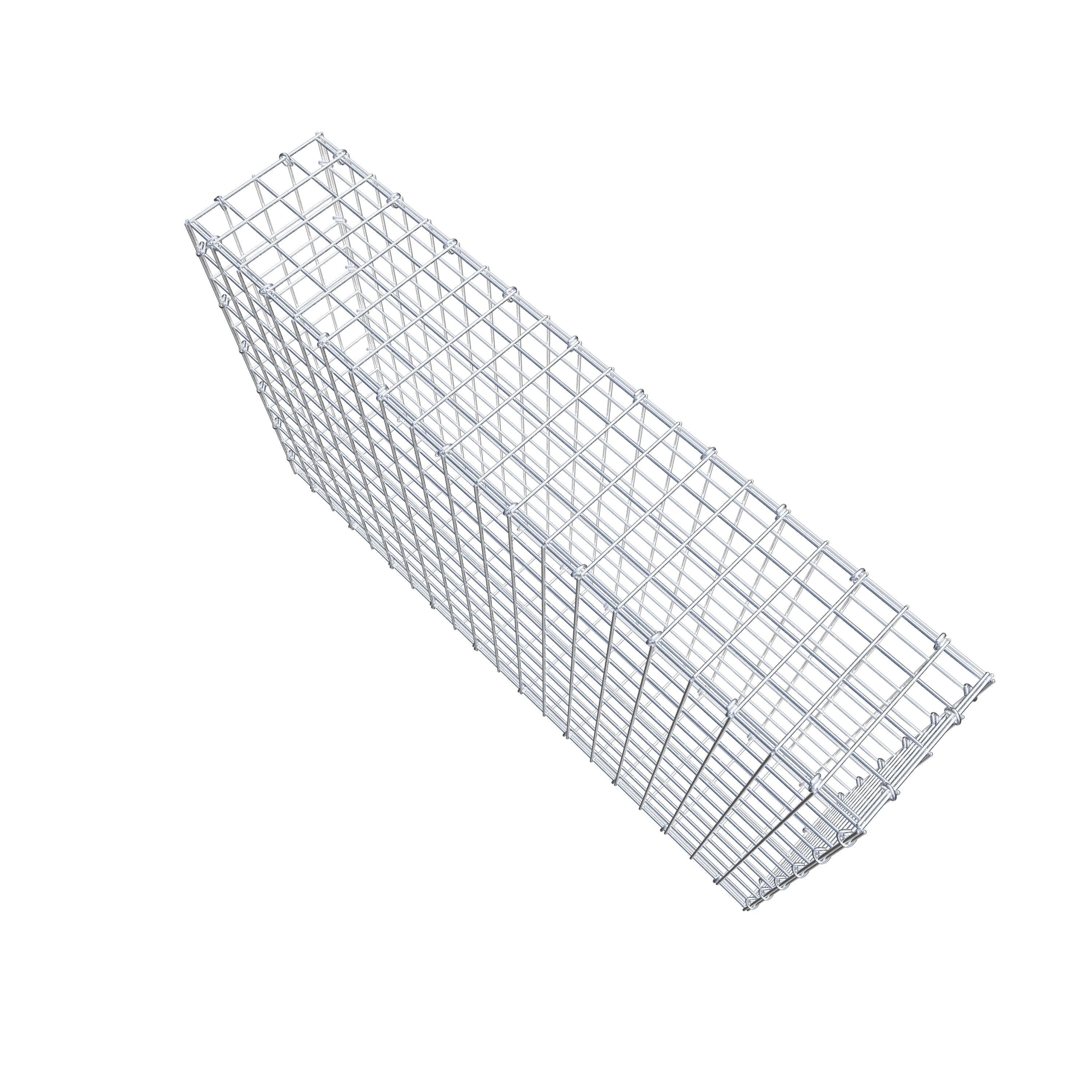 Gavión 100 cm x 60 cm x 20 cm (L x A x P), luz de malla 5 cm x 5 cm, anillo en C