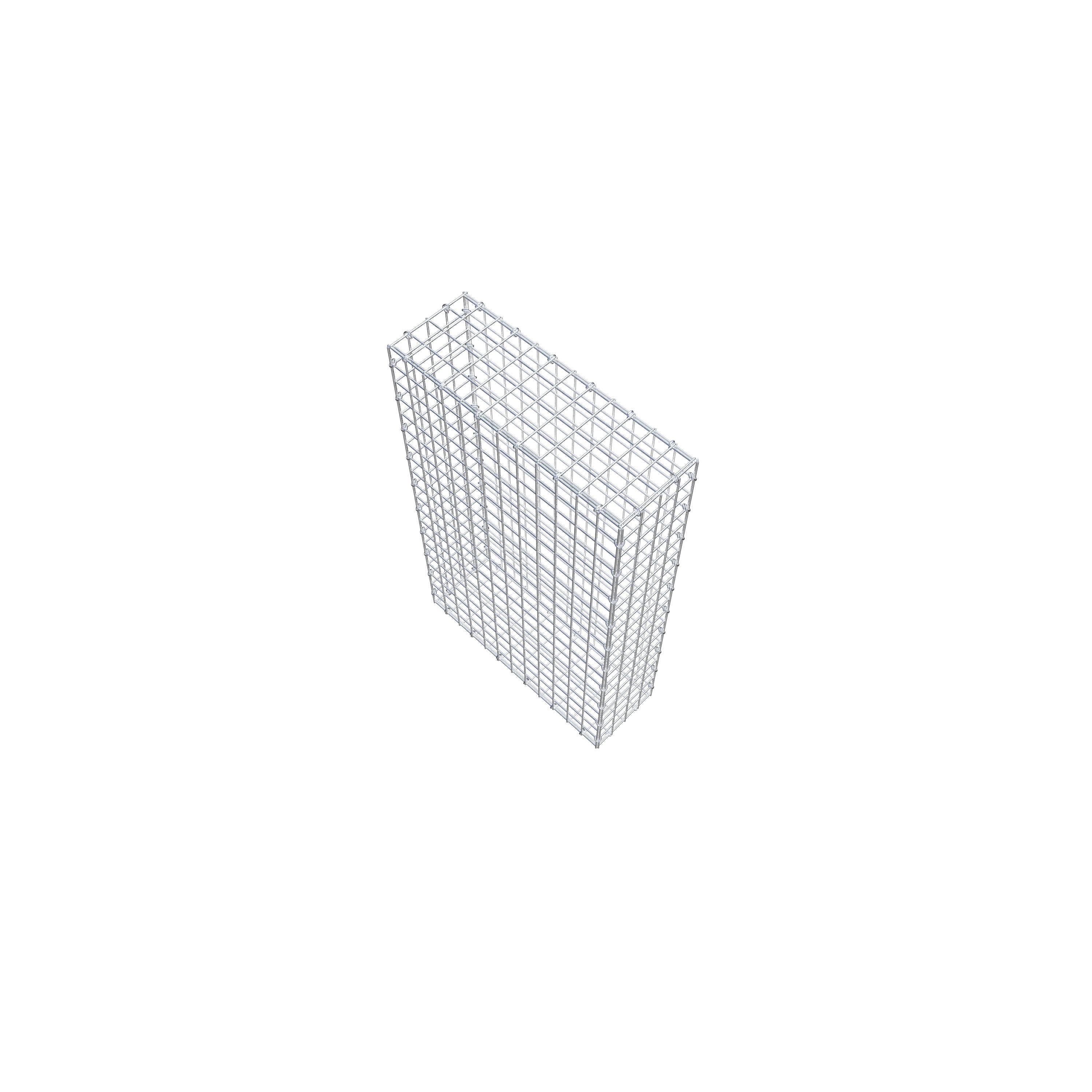 Gavión 100 cm x 60 cm x 20 cm (L x A x P), luz de malla 5 cm x 5 cm, anillo en C