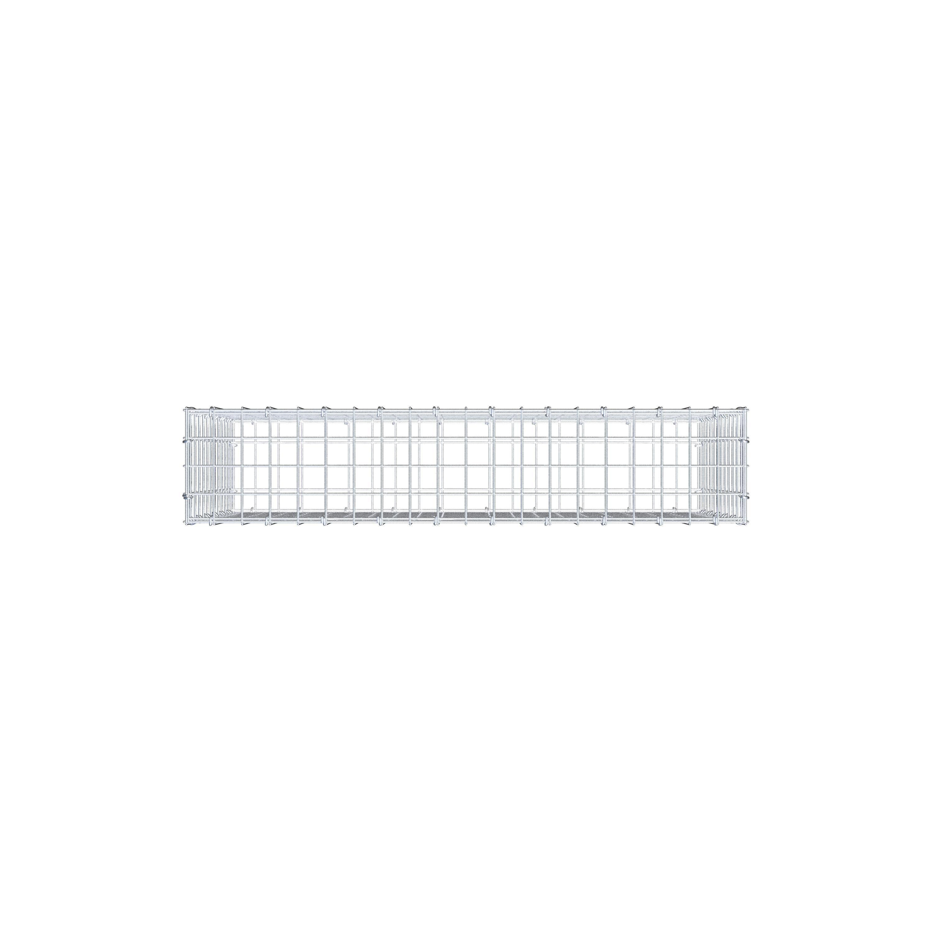 Gavión 100 cm x 60 cm x 20 cm (L x A x P), luz de malla 5 cm x 5 cm, anillo en C