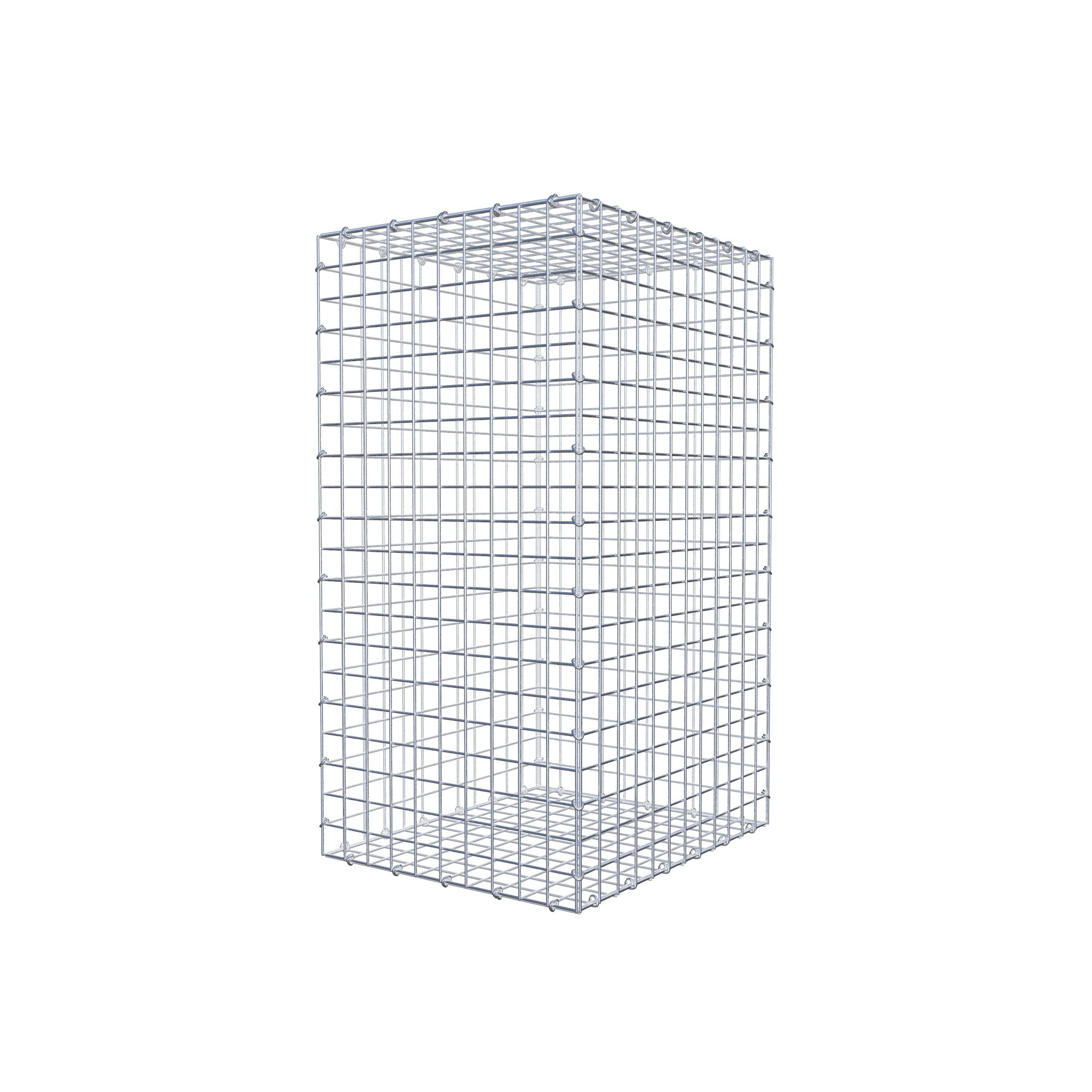 Schanskorf 100 cm x 60 cm x 50 cm (L x H x D), maaswijdte 5 cm x 5 cm, C-ring