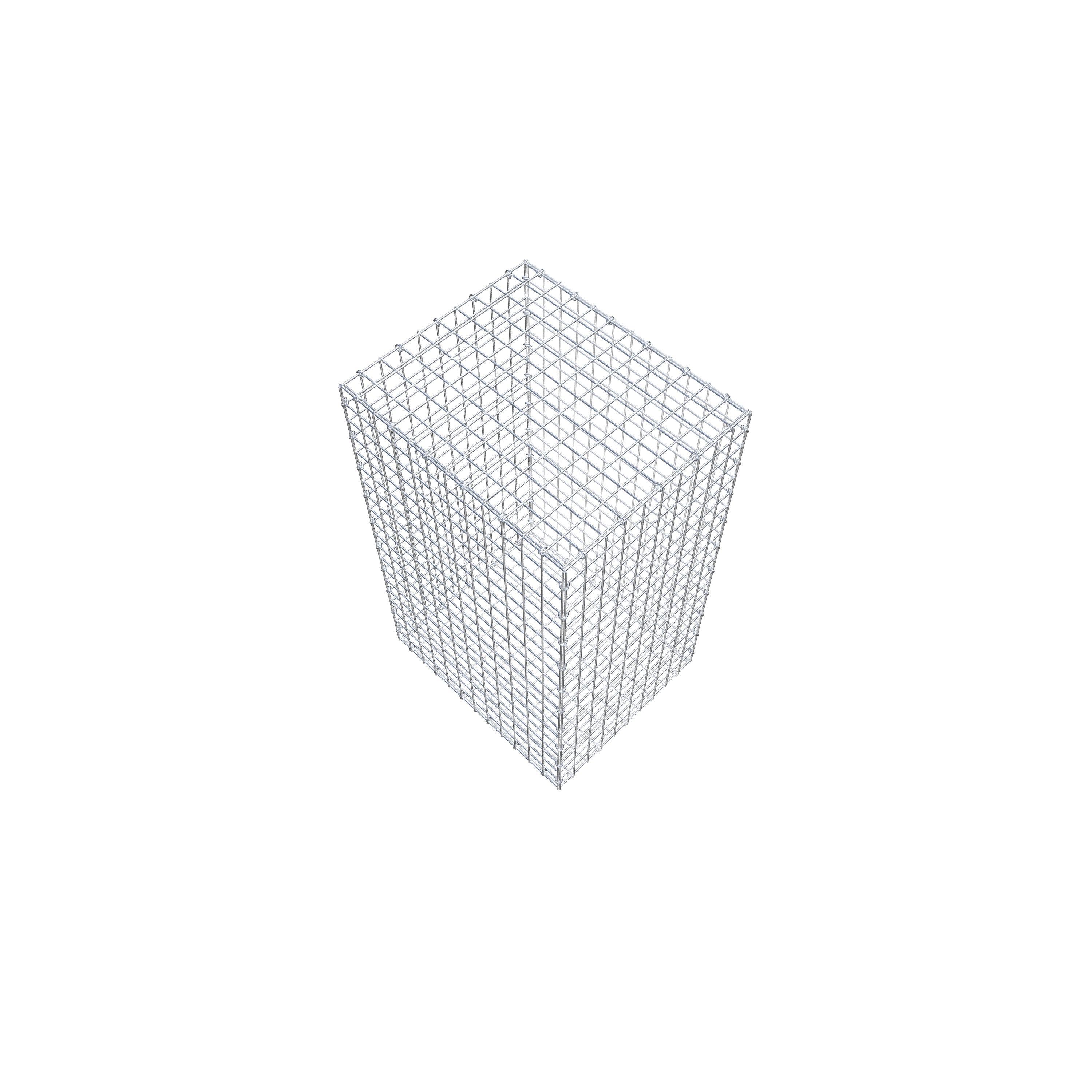 Schanskorf 100 cm x 60 cm x 50 cm (L x H x D), maaswijdte 5 cm x 5 cm, C-ring