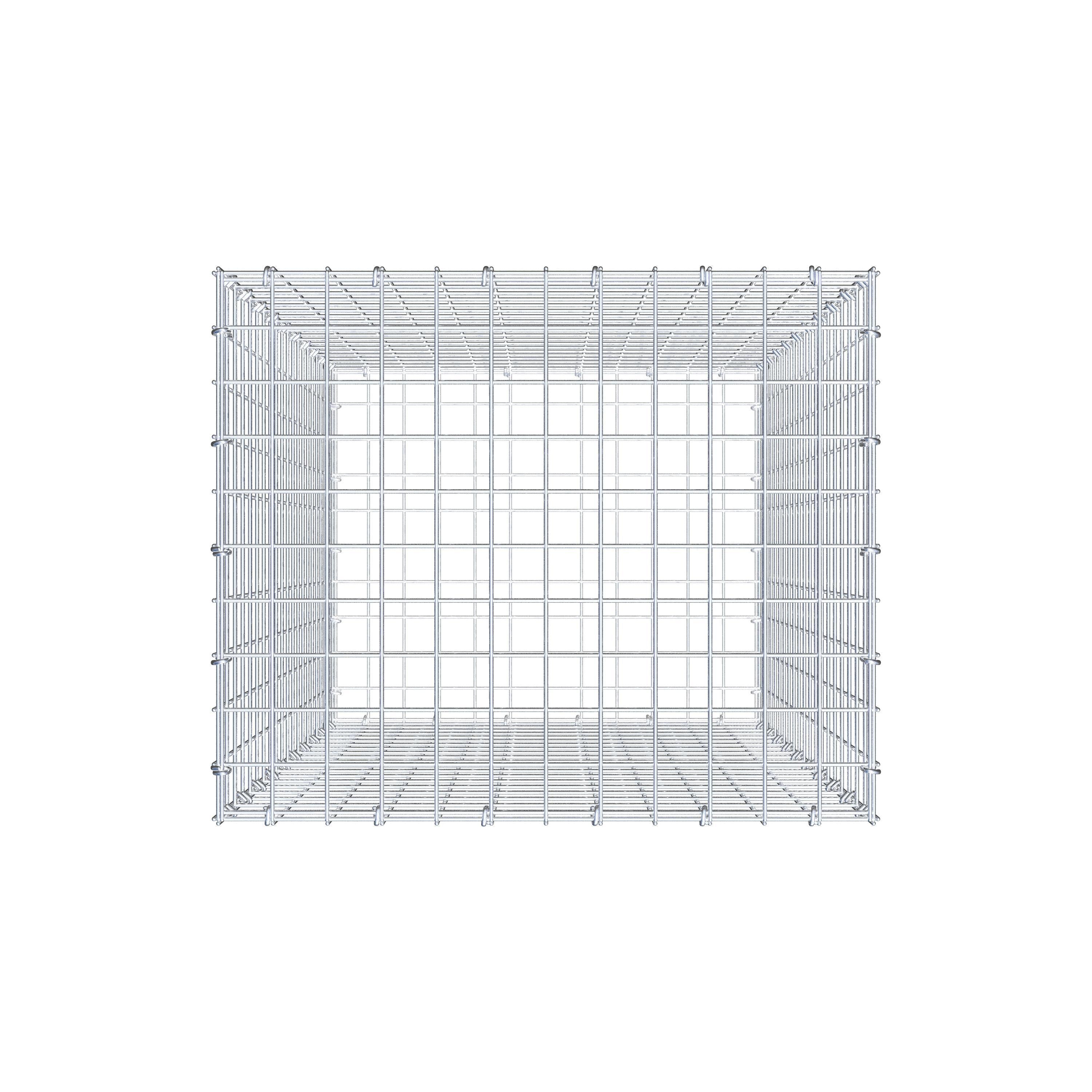 Schanskorf 100 cm x 60 cm x 50 cm (L x H x D), maaswijdte 5 cm x 5 cm, C-ring