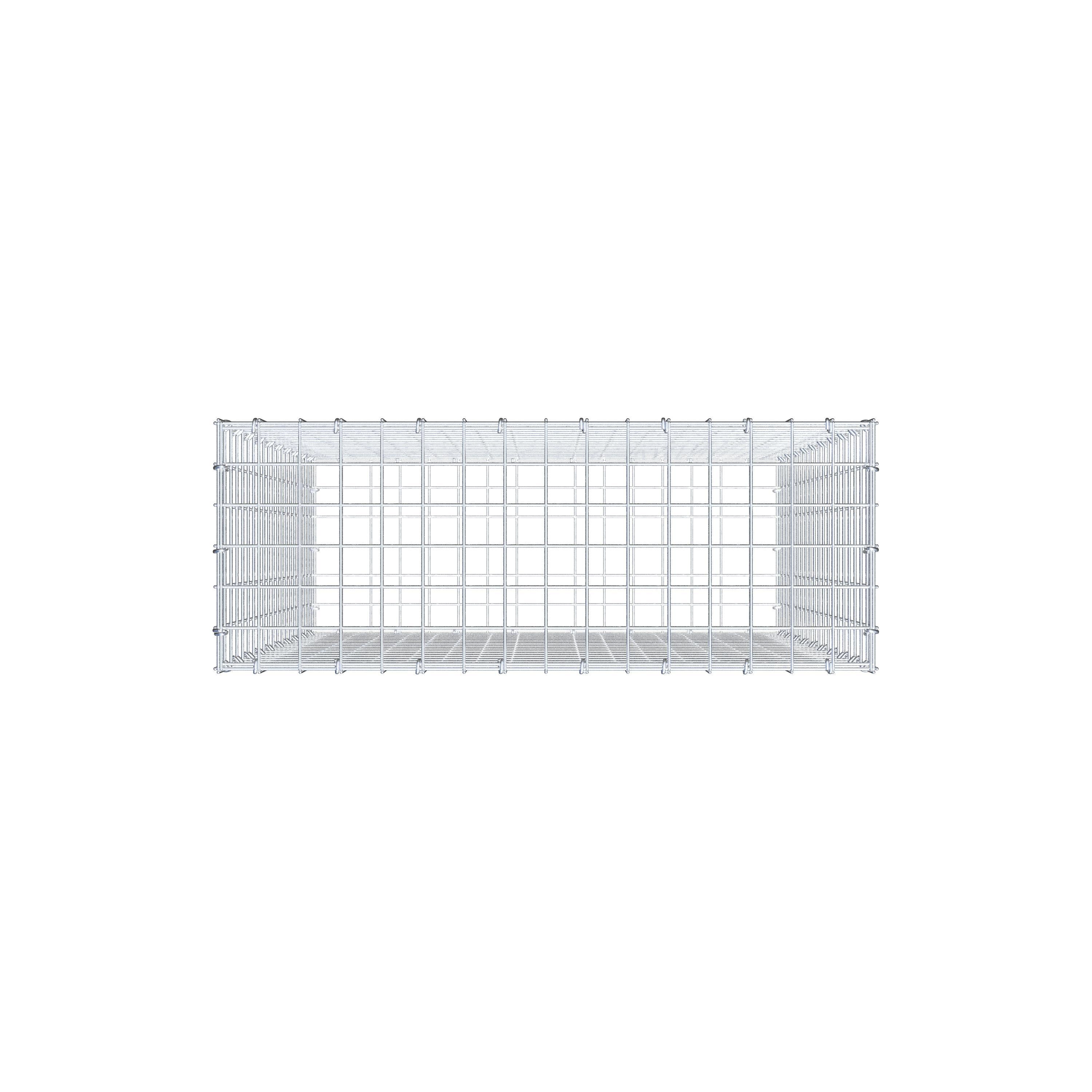 Schanskorf 100 cm x 80 cm x 30 cm (L x H x D), maaswijdte 5 cm x 5 cm, C-ring
