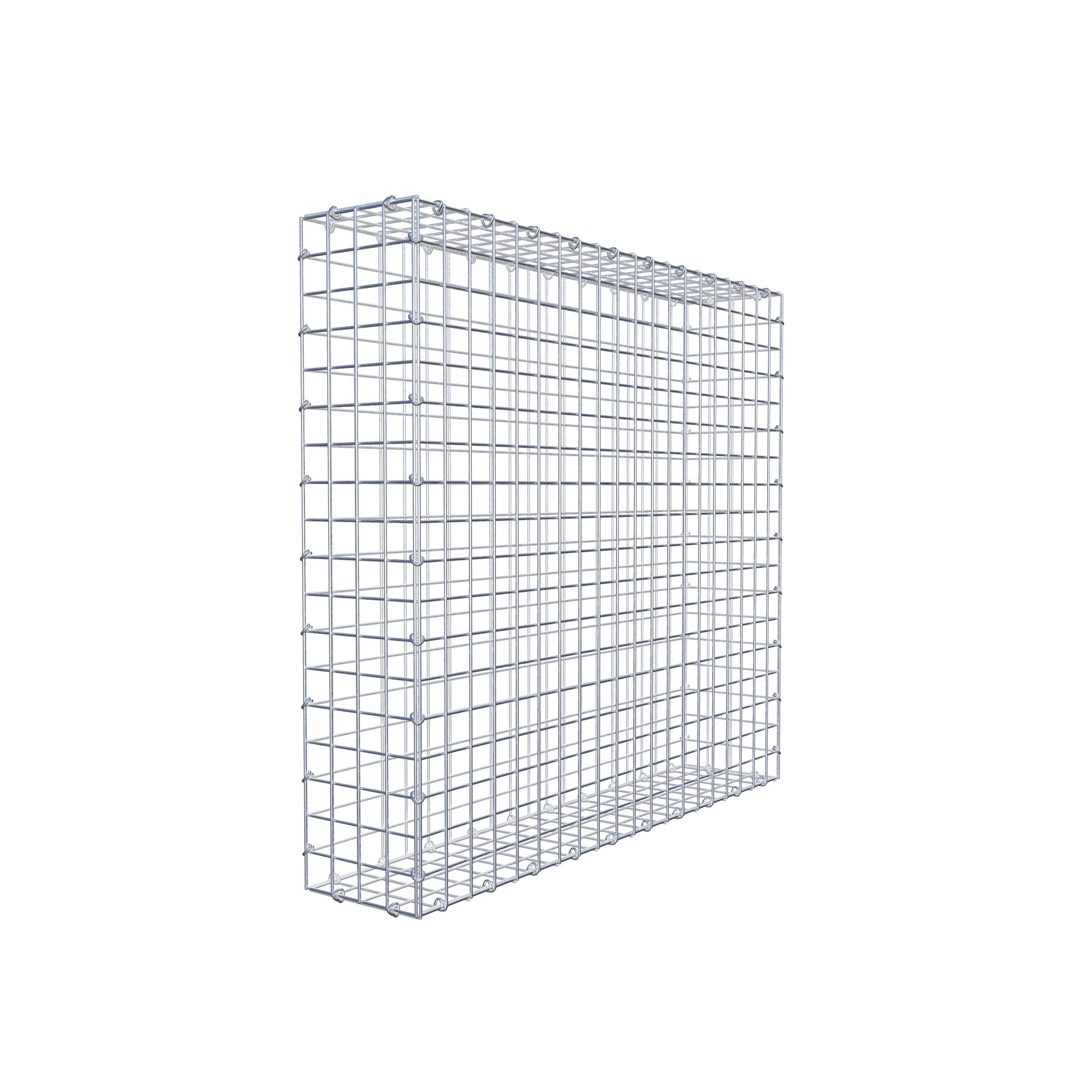 Gavión 100 cm x 90 cm x 20 cm (L x A x P), luz de malla 5 cm x 5 cm, anillo en C