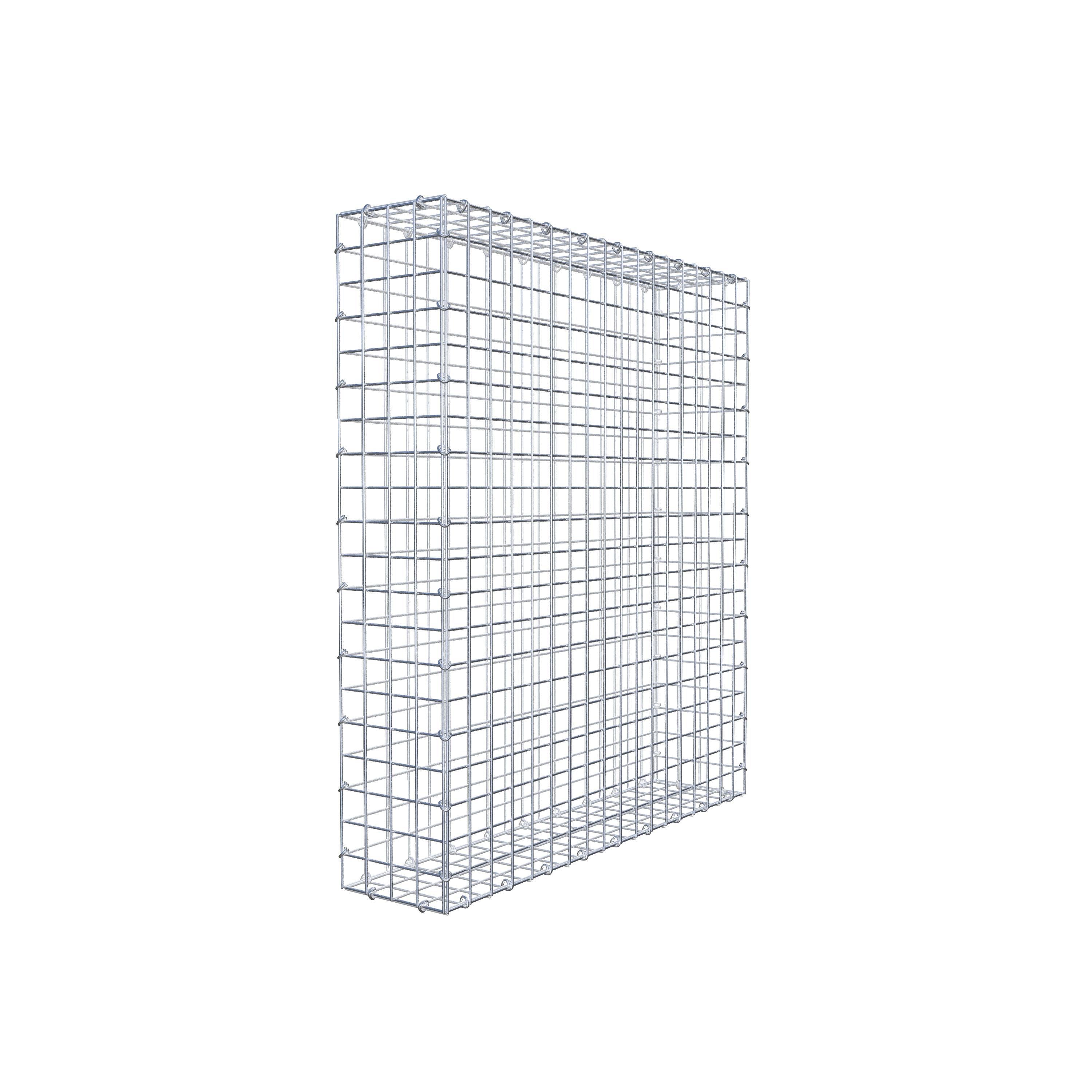 Gavión 100 cm x 90 cm x 20 cm (L x A x P), luz de malla 5 cm x 5 cm, anillo en C