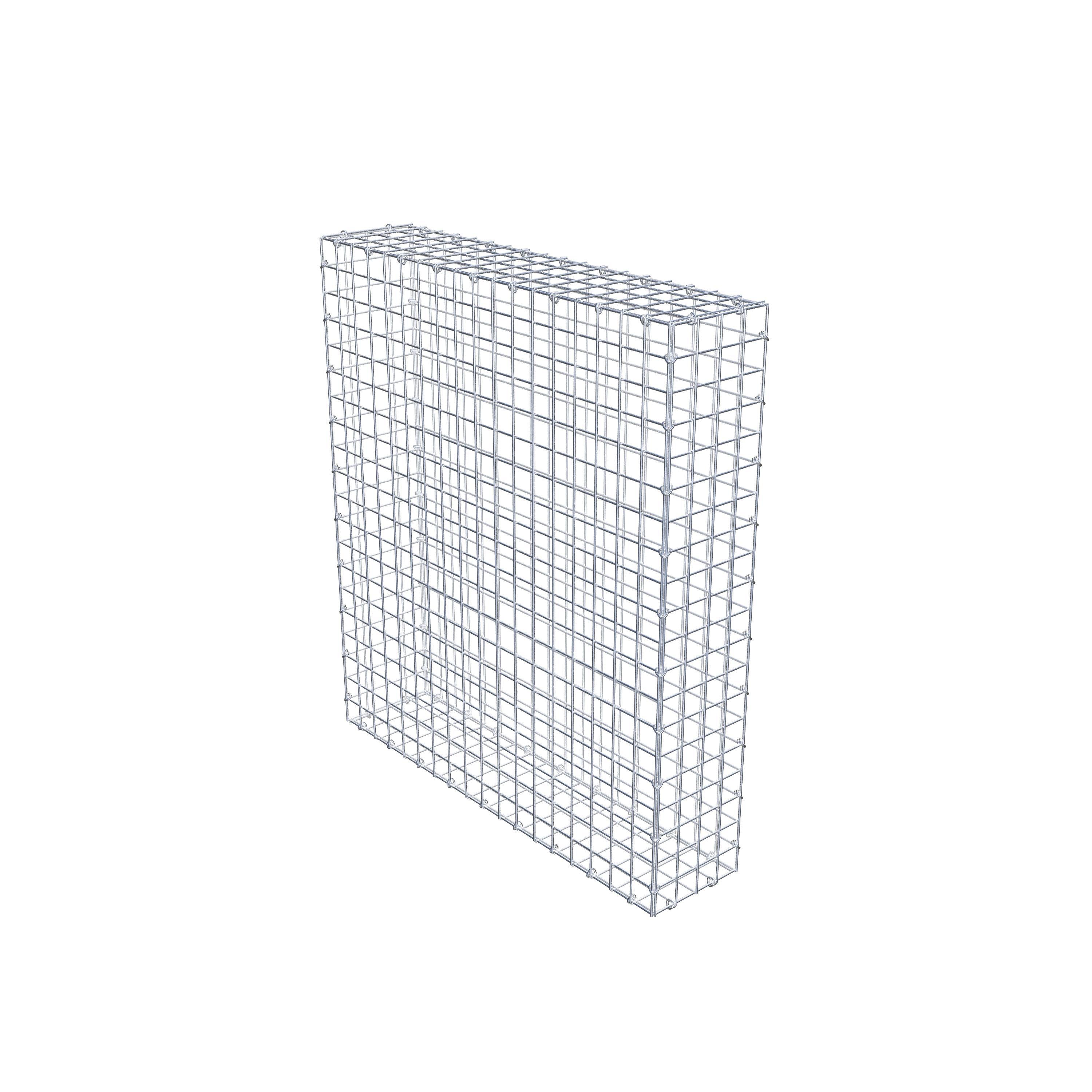 Gavión 100 cm x 90 cm x 20 cm (L x A x P), luz de malla 5 cm x 5 cm, anillo en C