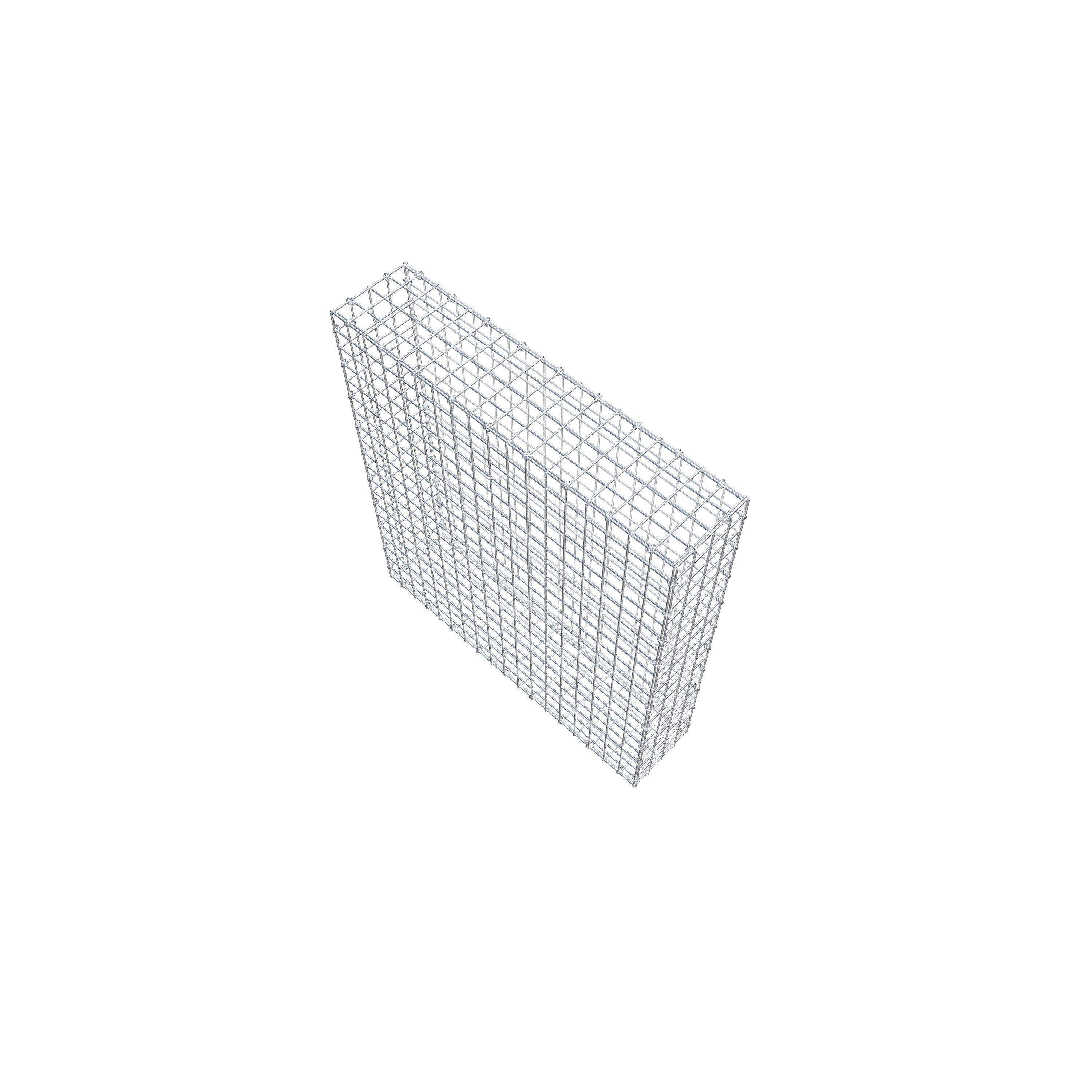Gavión 100 cm x 90 cm x 20 cm (L x A x P), luz de malla 5 cm x 5 cm, anillo en C