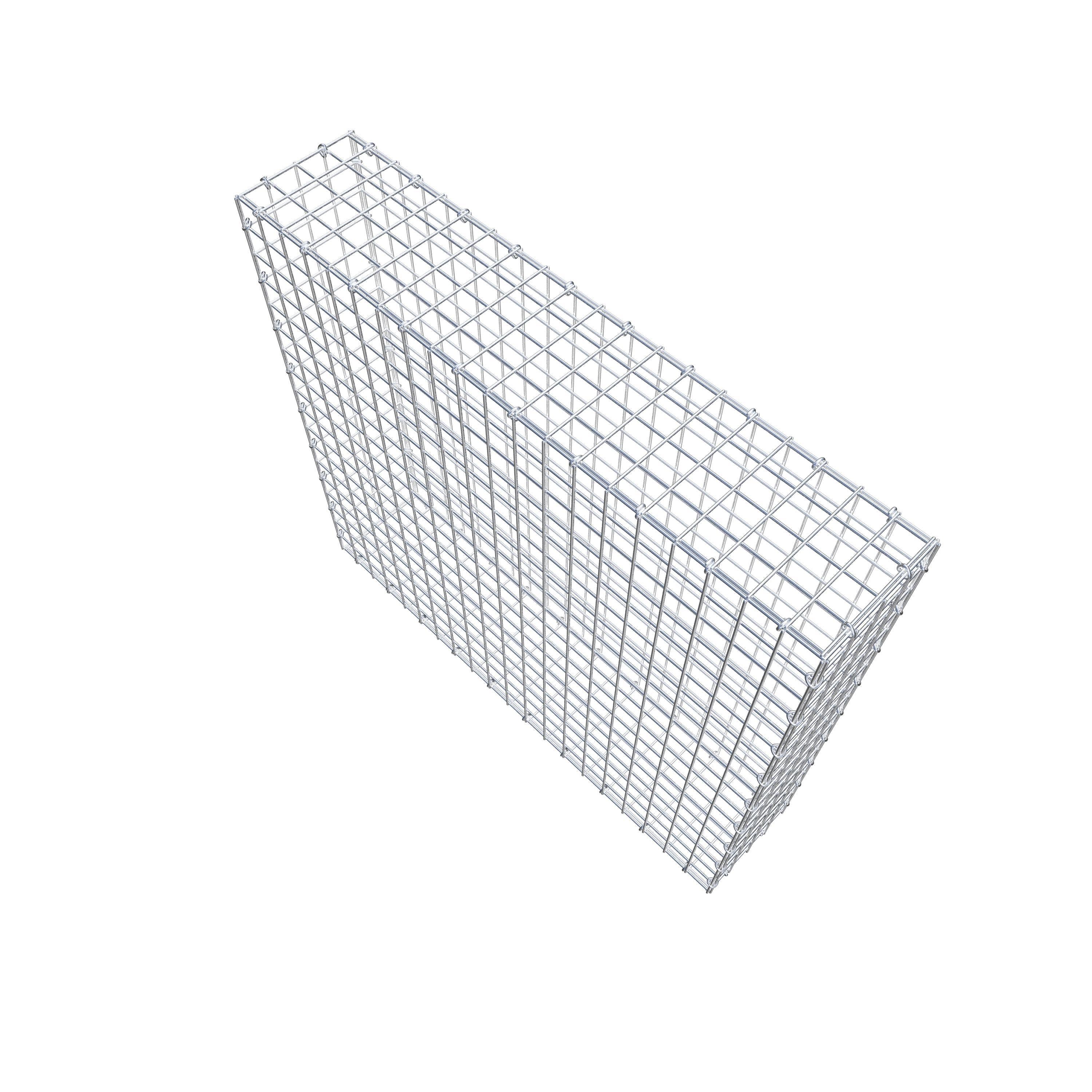 Gavión 100 cm x 90 cm x 20 cm (L x A x P), luz de malla 5 cm x 5 cm, anillo en C