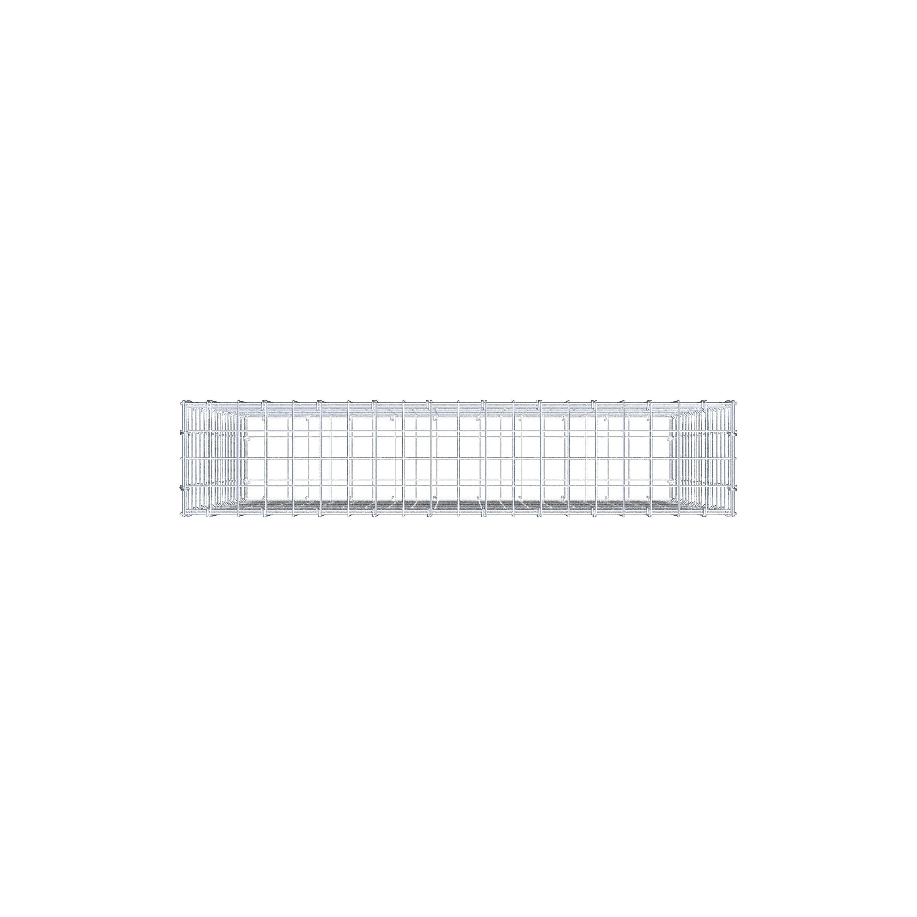 Gavión 100 cm x 90 cm x 20 cm (L x A x P), luz de malla 5 cm x 5 cm, anillo en C