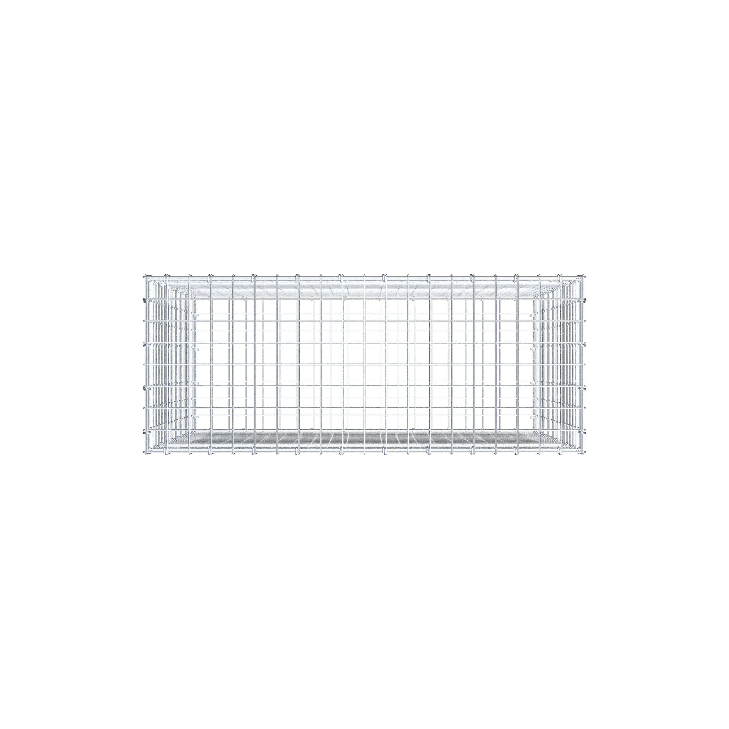 Gabion 100 cm x 90 cm x 40 cm (L x H x D), maskstorlek 5 cm x 5 cm, C-ring