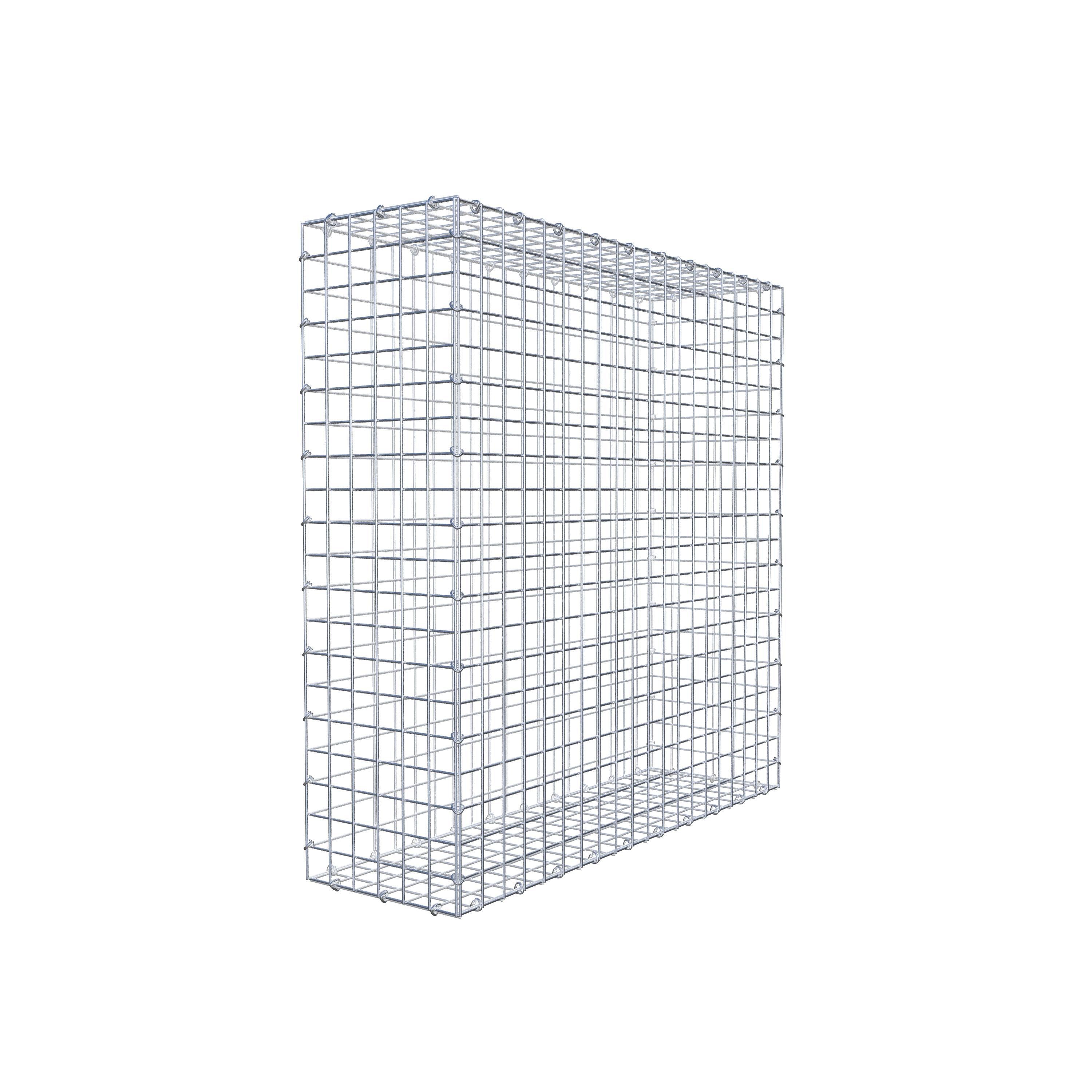 Gabion 100 cm x 100 cm x 30 cm (L x H x D), maskstorlek 5 cm x 5 cm, C-ring