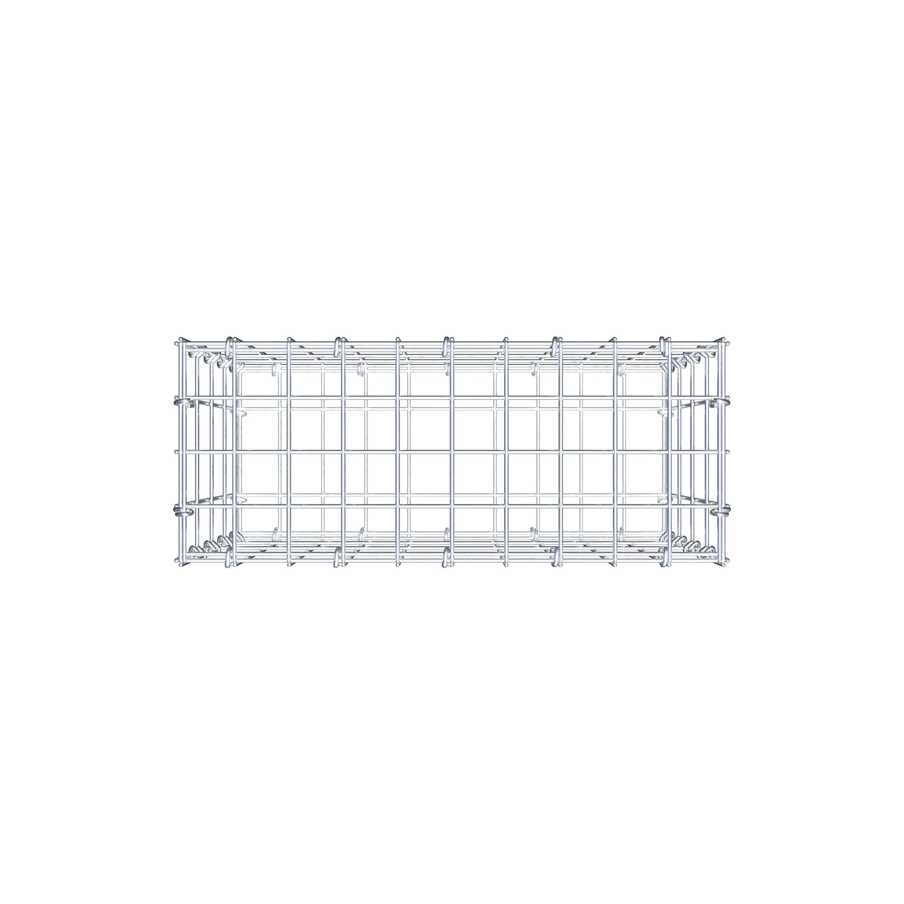 Gabione 50 cm x 40 cm x 20 cm (L x H x T), Maschenweite 5 cm x 10 cm, C-Ring