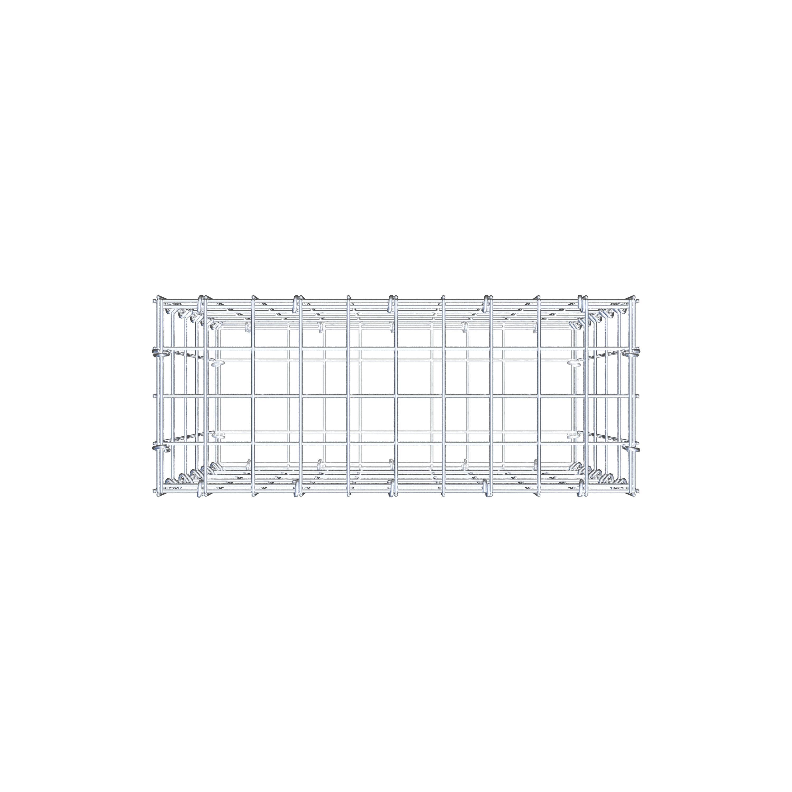 Gabione 50 cm x 50 cm x 20 cm (L x H x T), Maschenweite 5 cm x 10 cm, C-Ring