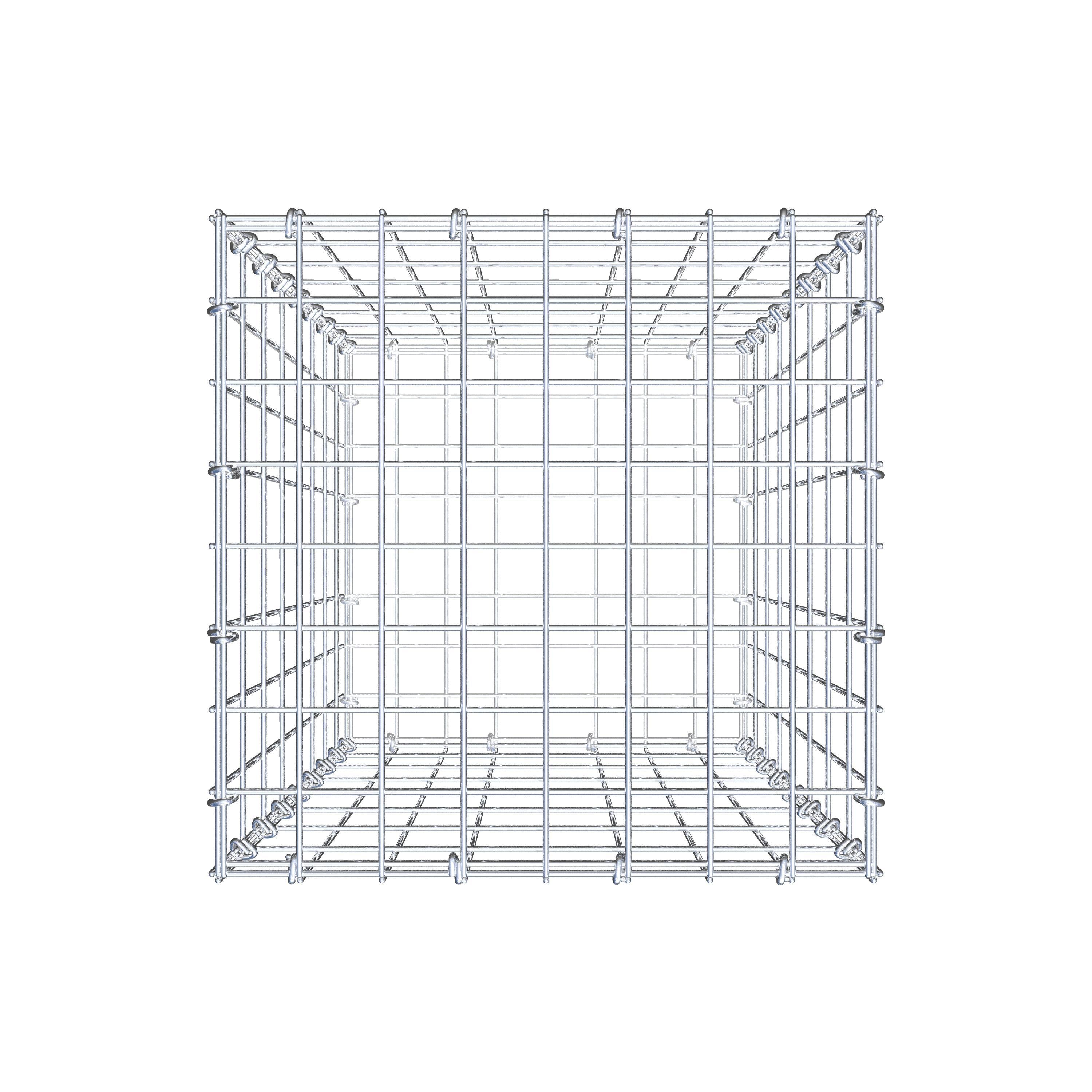 Gabion 80 cm x 40 cm x 40 cm (L x H x D), maskestørrelse 5 cm x 10 cm, C-ring